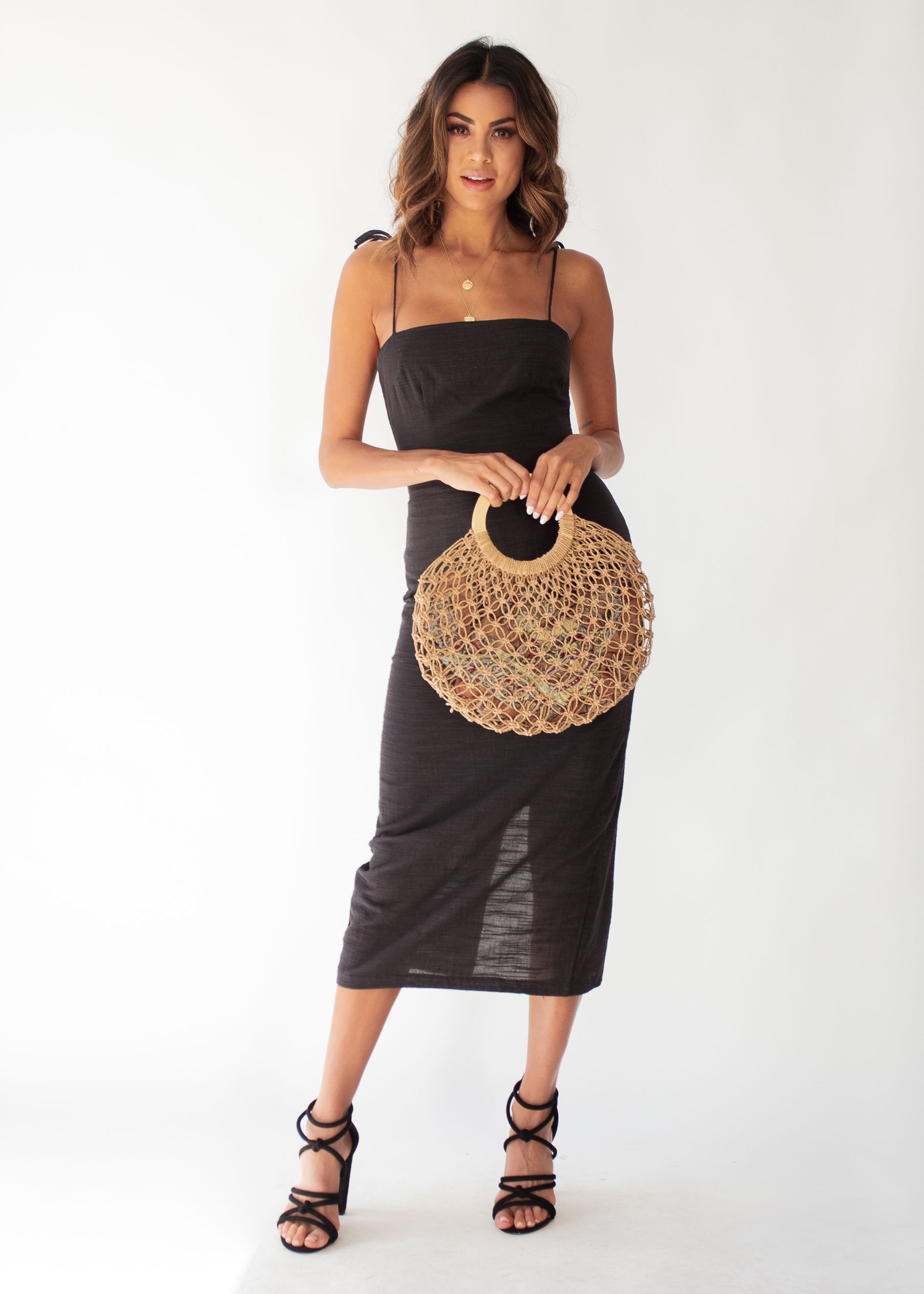 Bound To You Midi Dress - Black