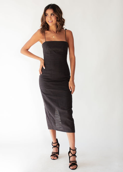 Bound To You Midi Dress - Black