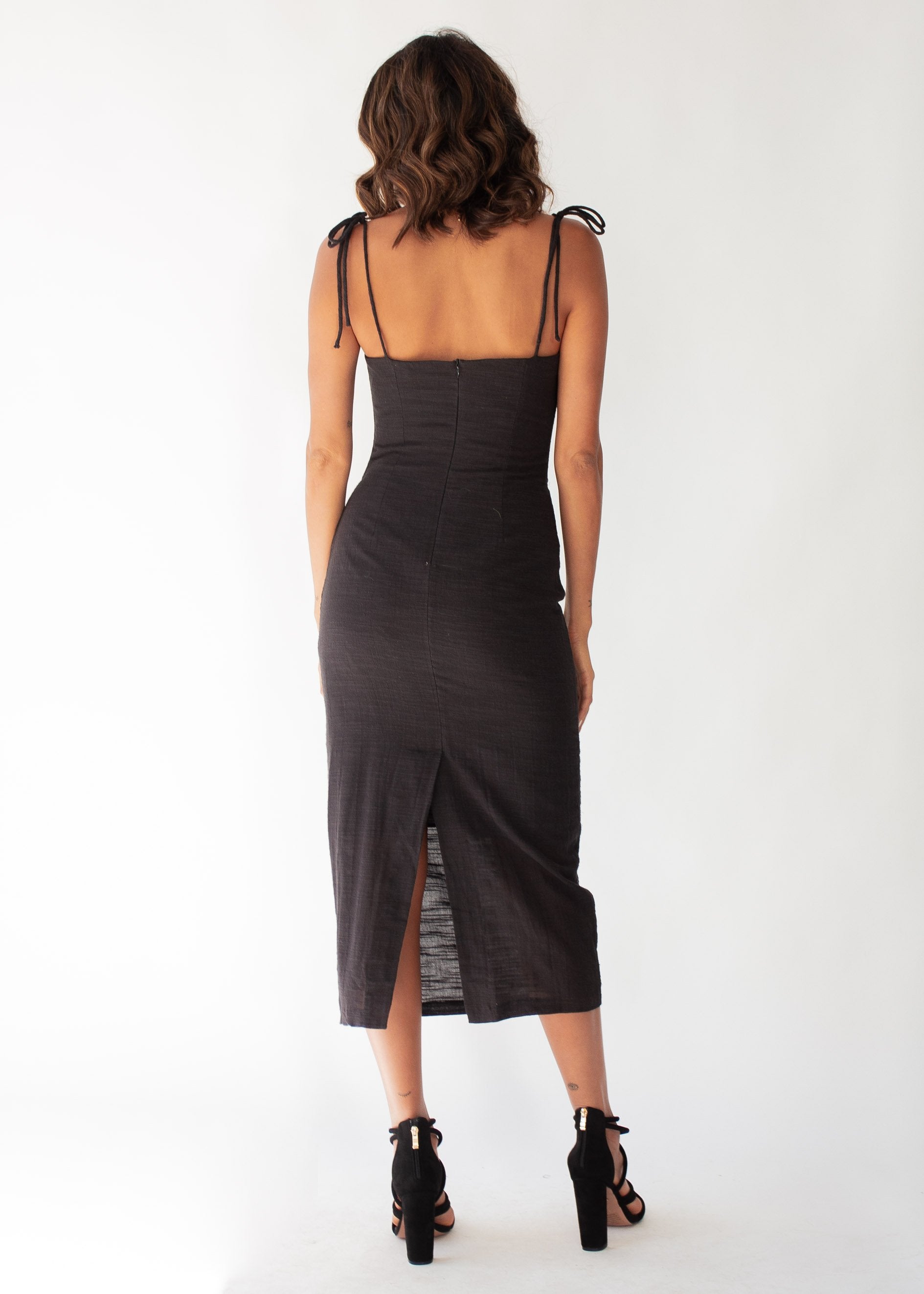 Bound To You Midi Dress - Black