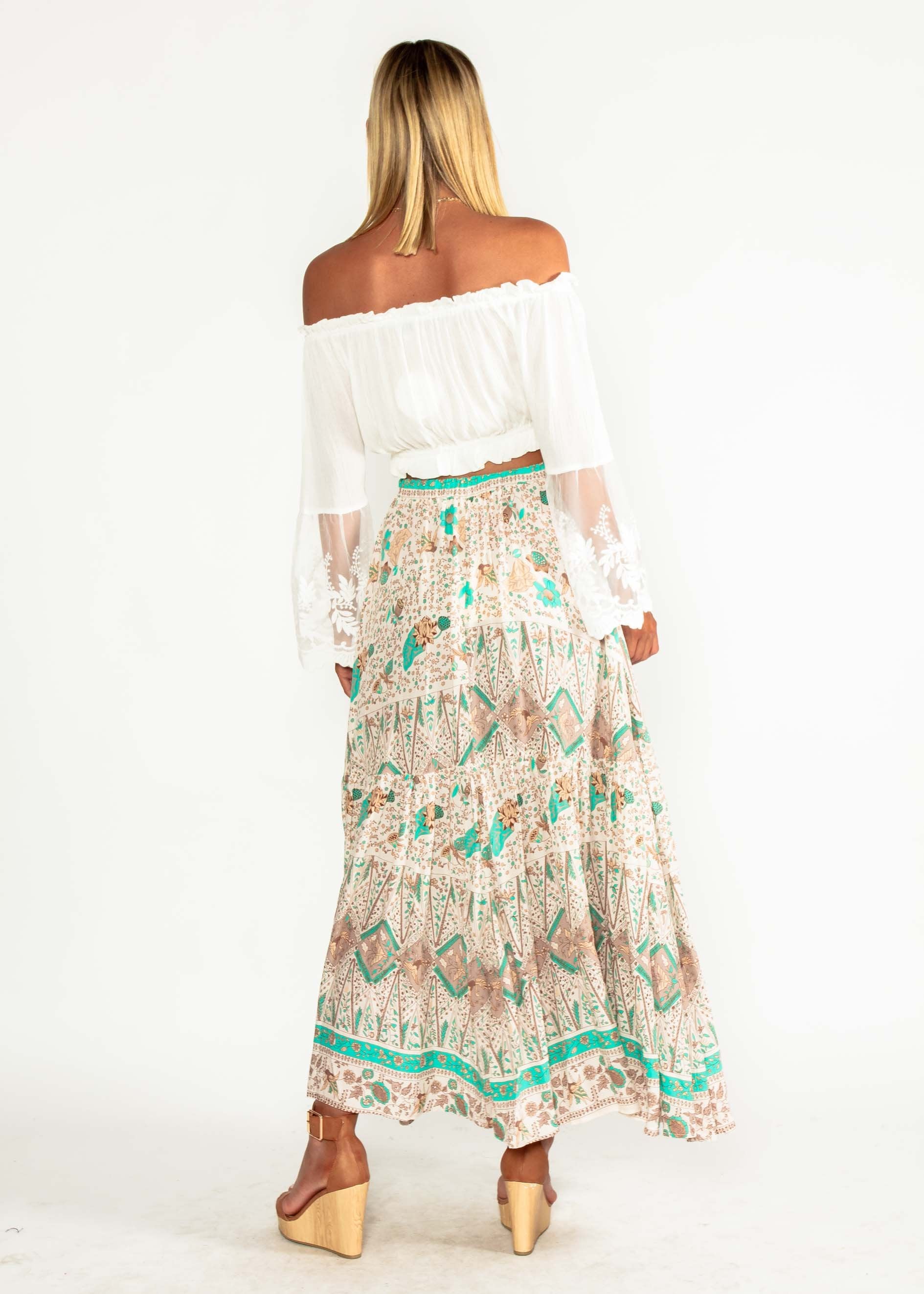 Joan Maxi Skirt - Hummingbird Sage