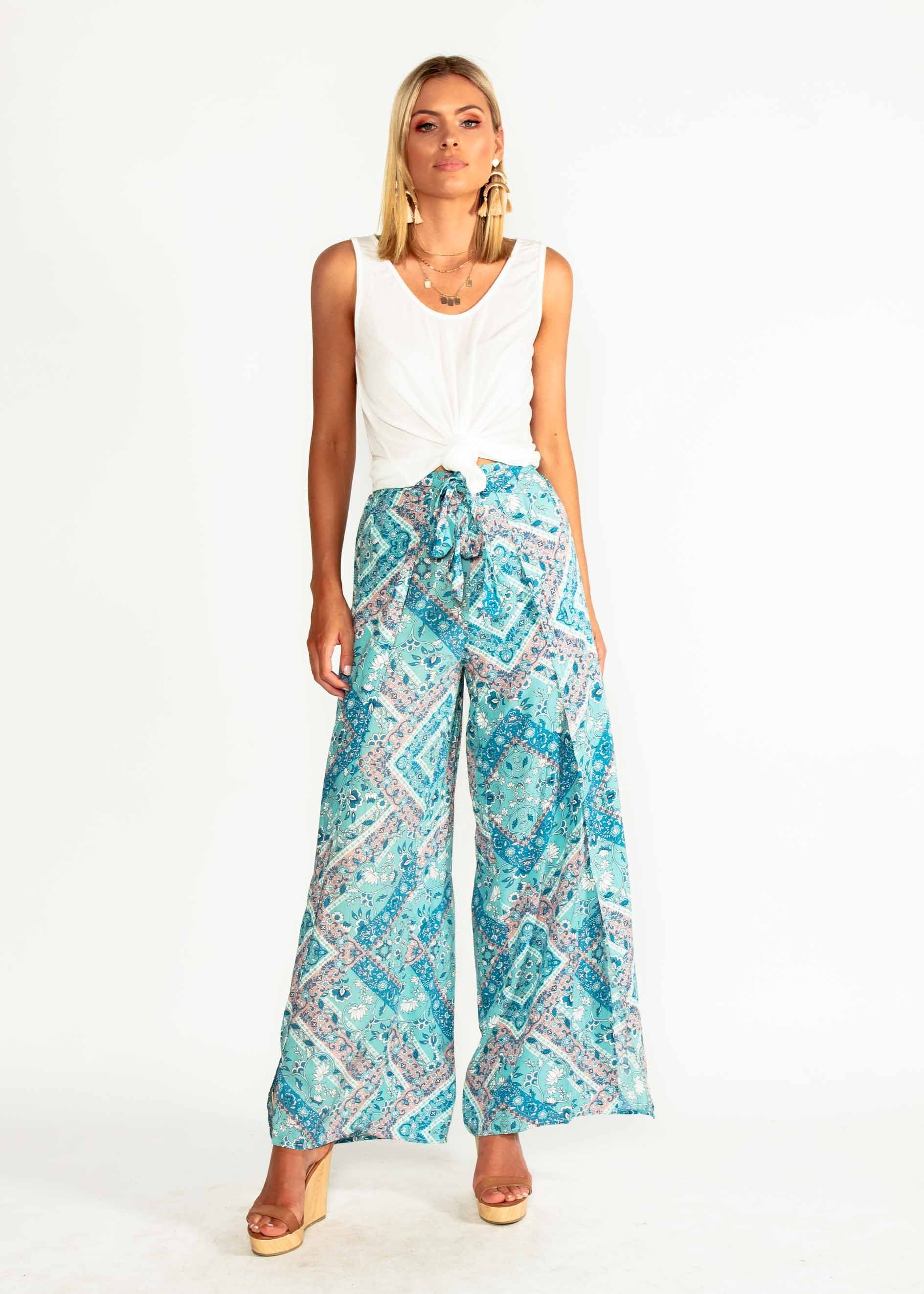 This Feeling Pants - Mint Paisley