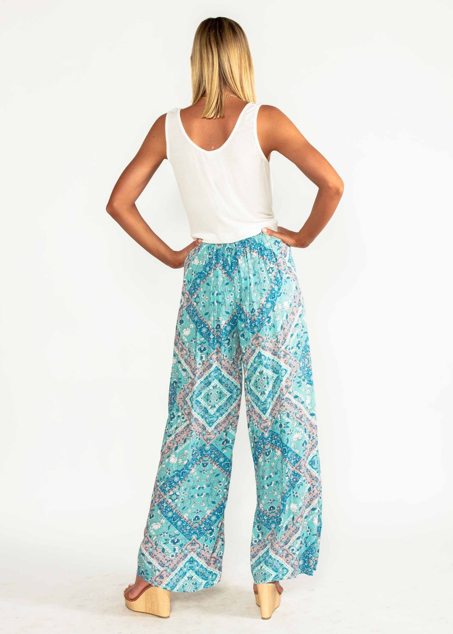 This Feeling Pants - Mint Paisley