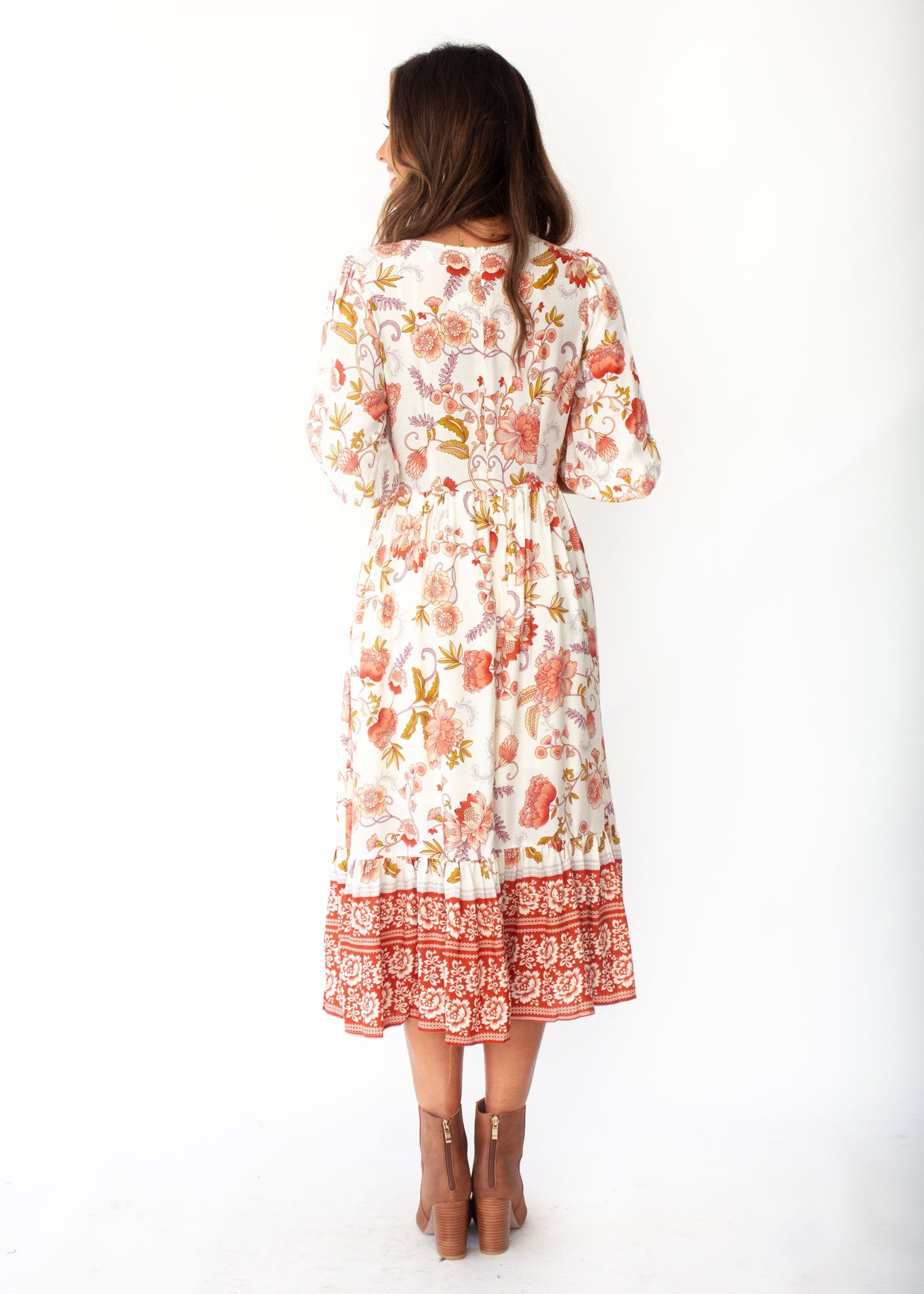 Dream In Colour Midi Dress - Autumn