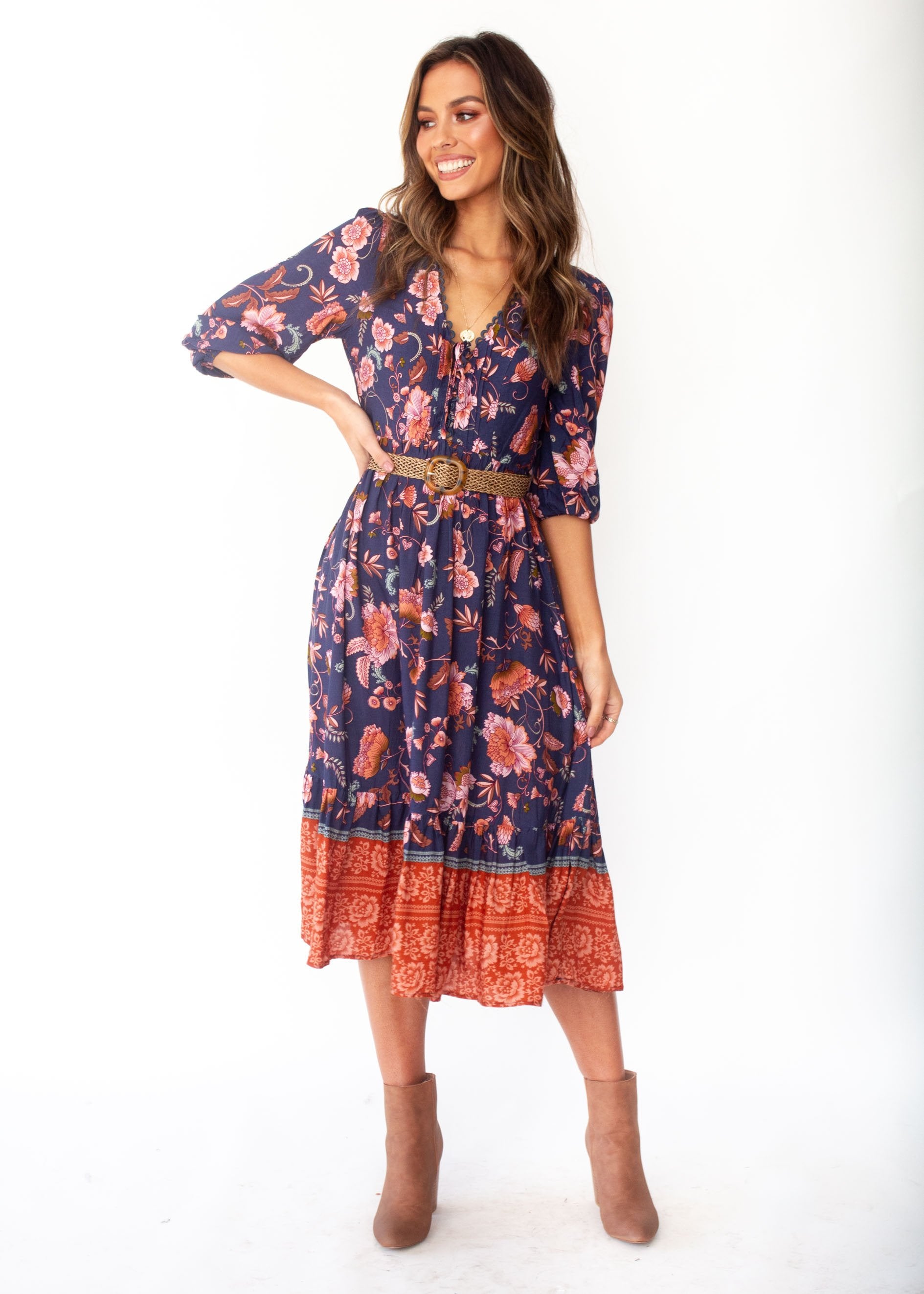 Dream In Colour Midi Dress - Dusk