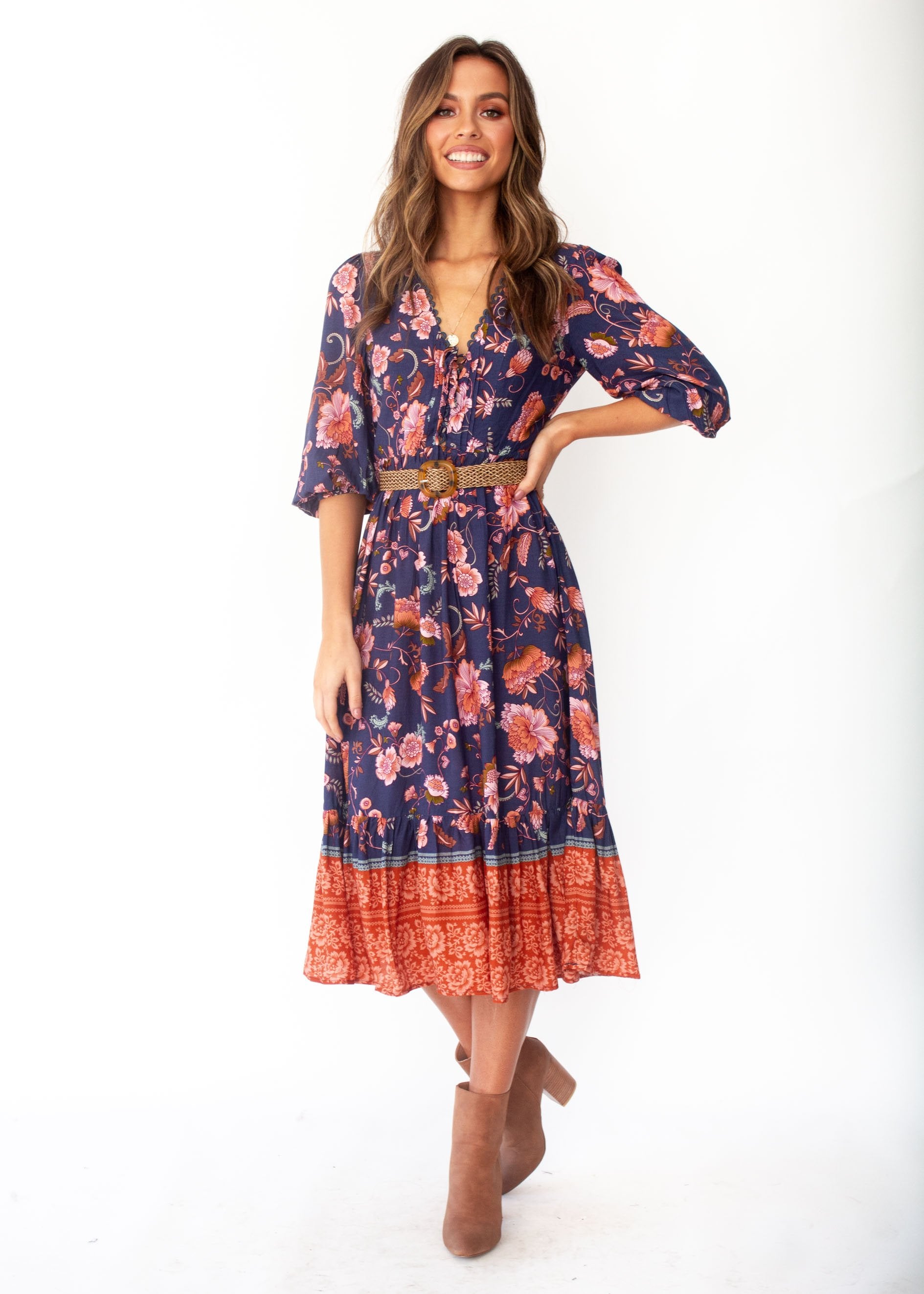Dream In Colour Midi Dress - Dusk
