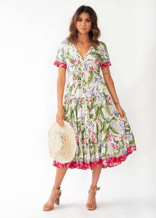 Malia Midi Dress - Rosa