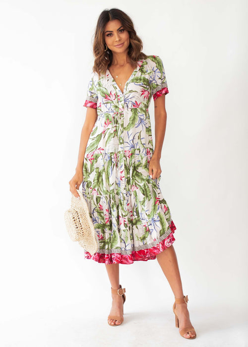 Malia Midi Dress - Rosa