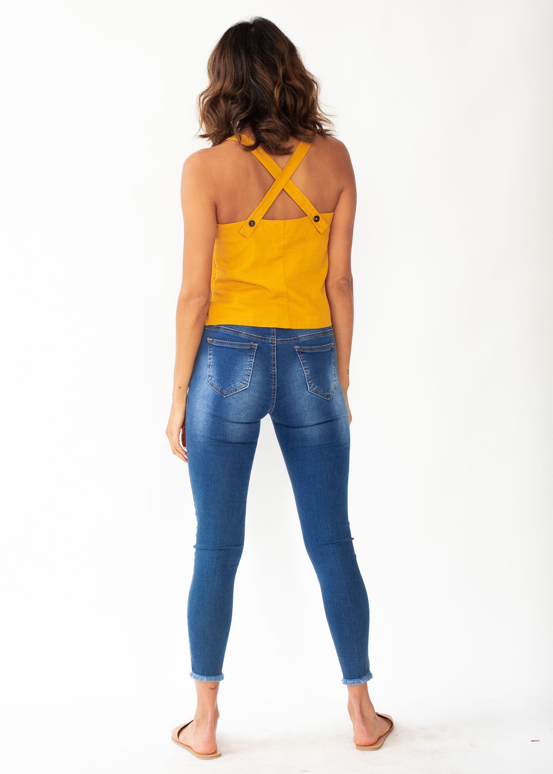 Marielle Crop Top - Mustard