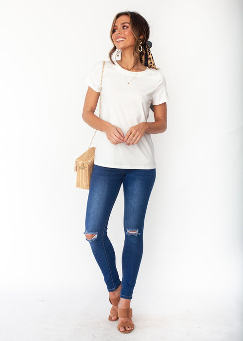 Just Saying Tee - White