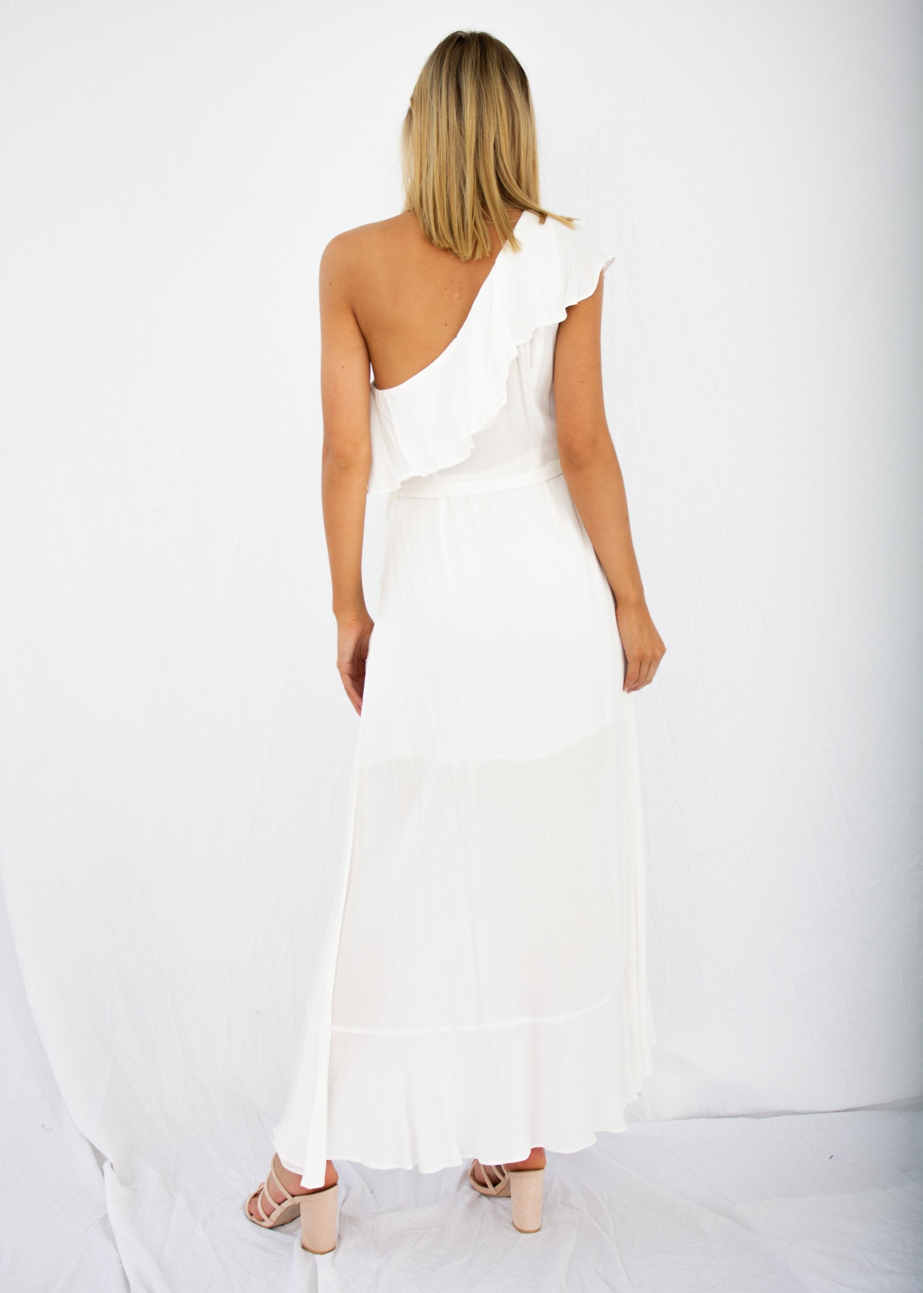 Imogen One-Shoulder Maxi Dress w/ Tie