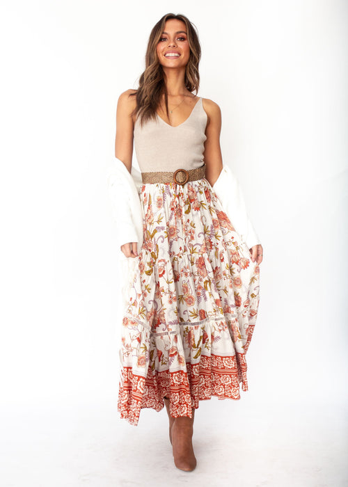 Women's Josie Boho Maxi Skirt - Autumn