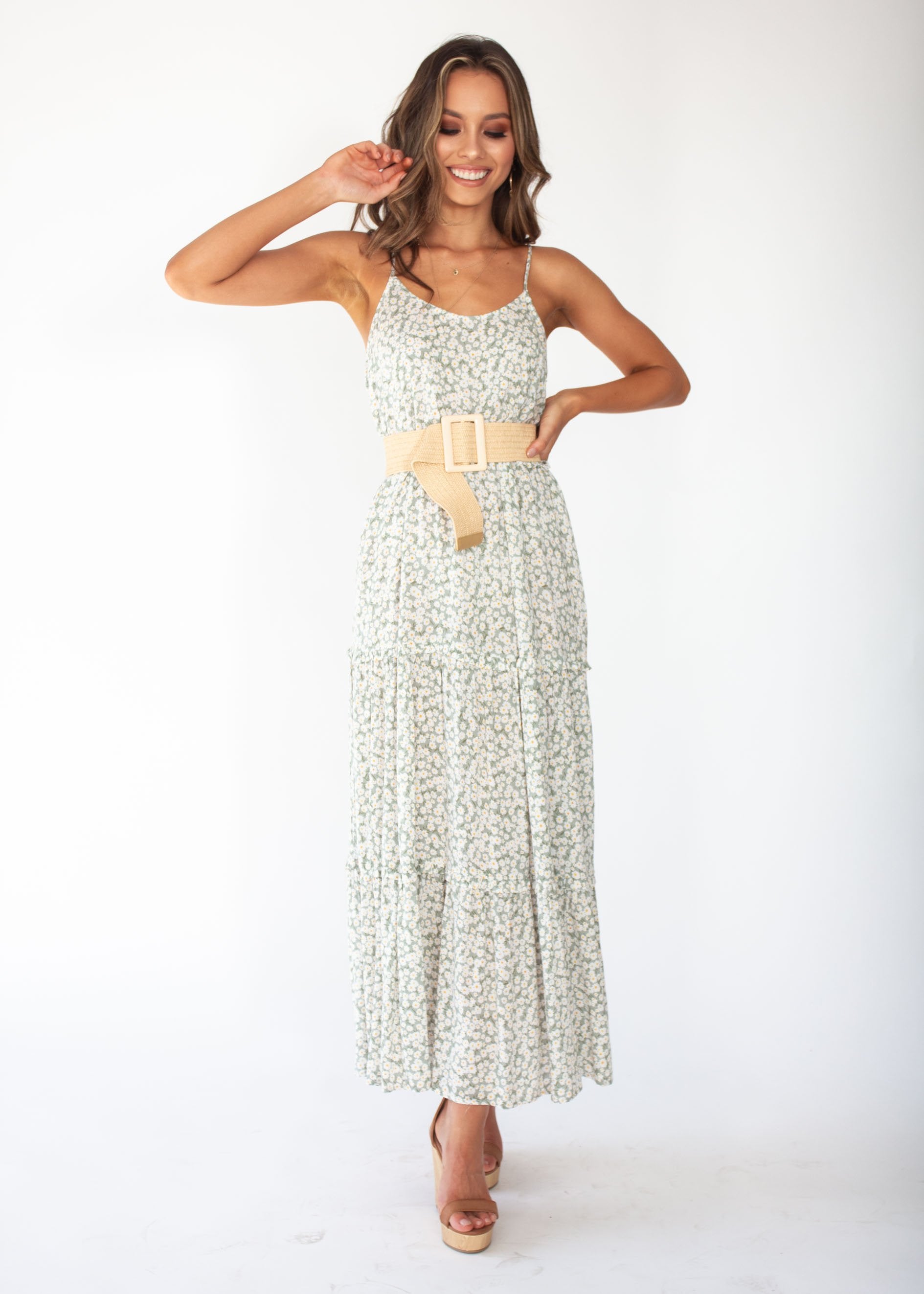 Alani Maxi Dress - Sage Floral