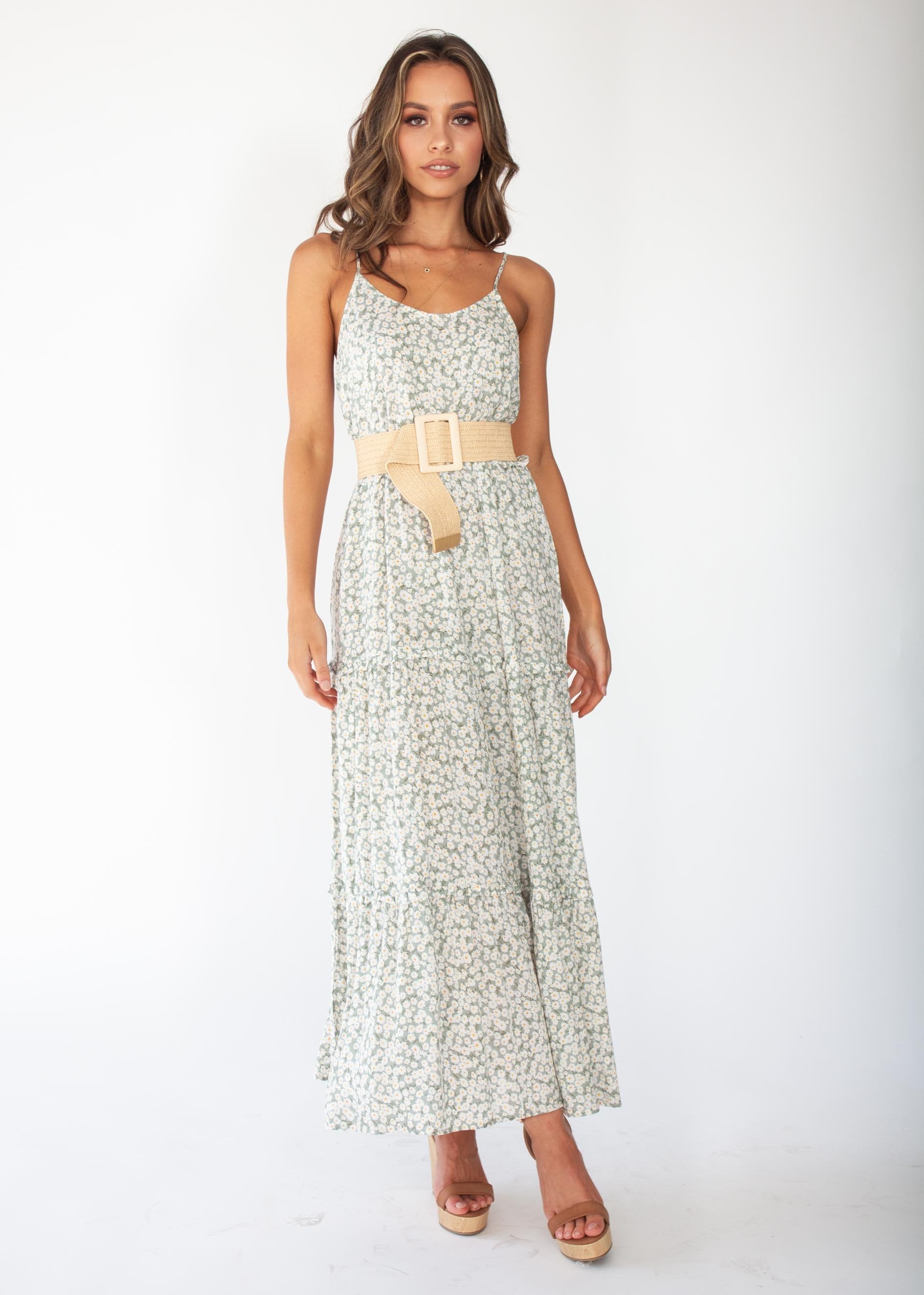 Alani Maxi Dress - Sage Floral