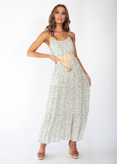 Alani Maxi Dress - Sage Floral