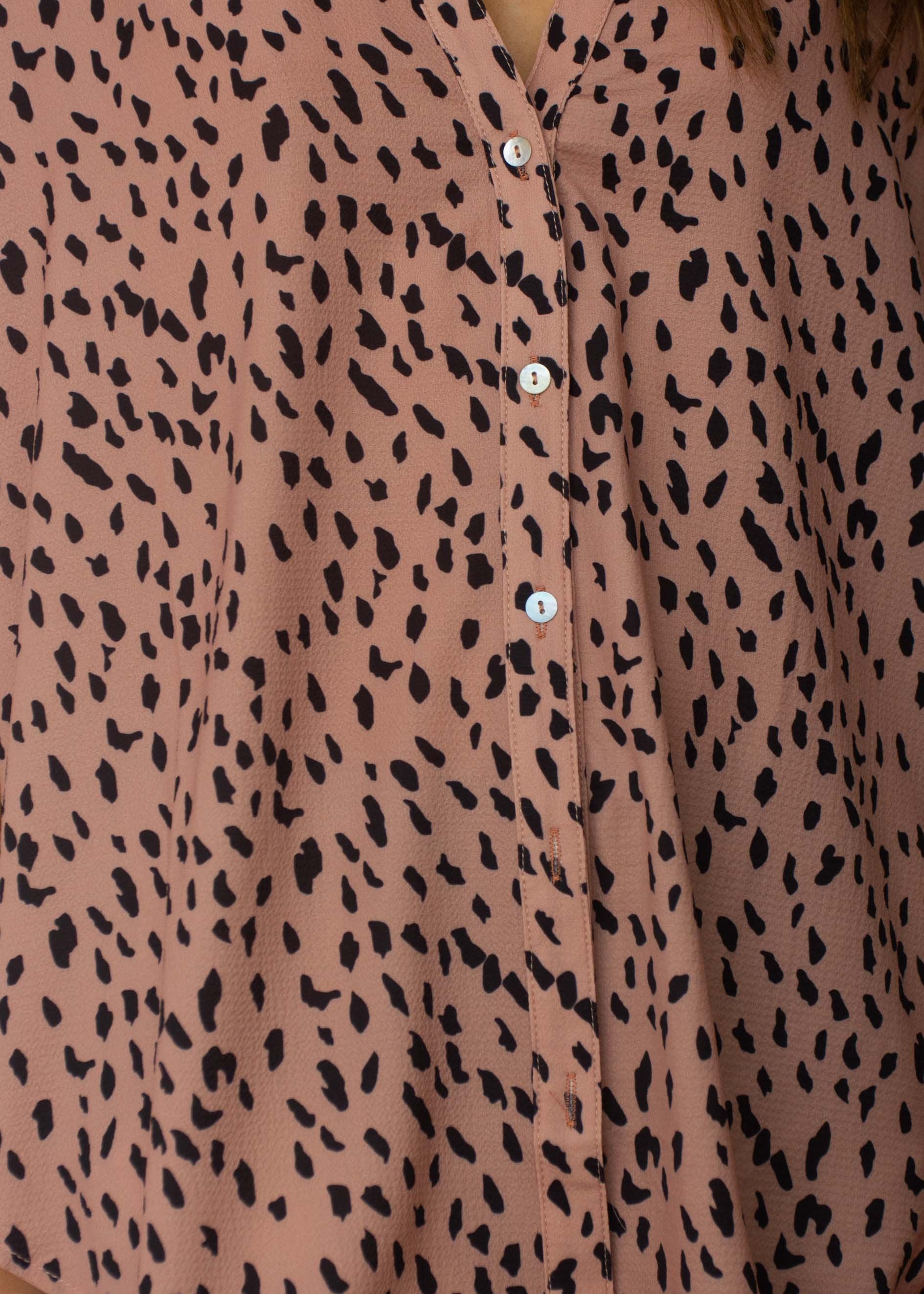 Lani Shirt - Terracotta Leopard