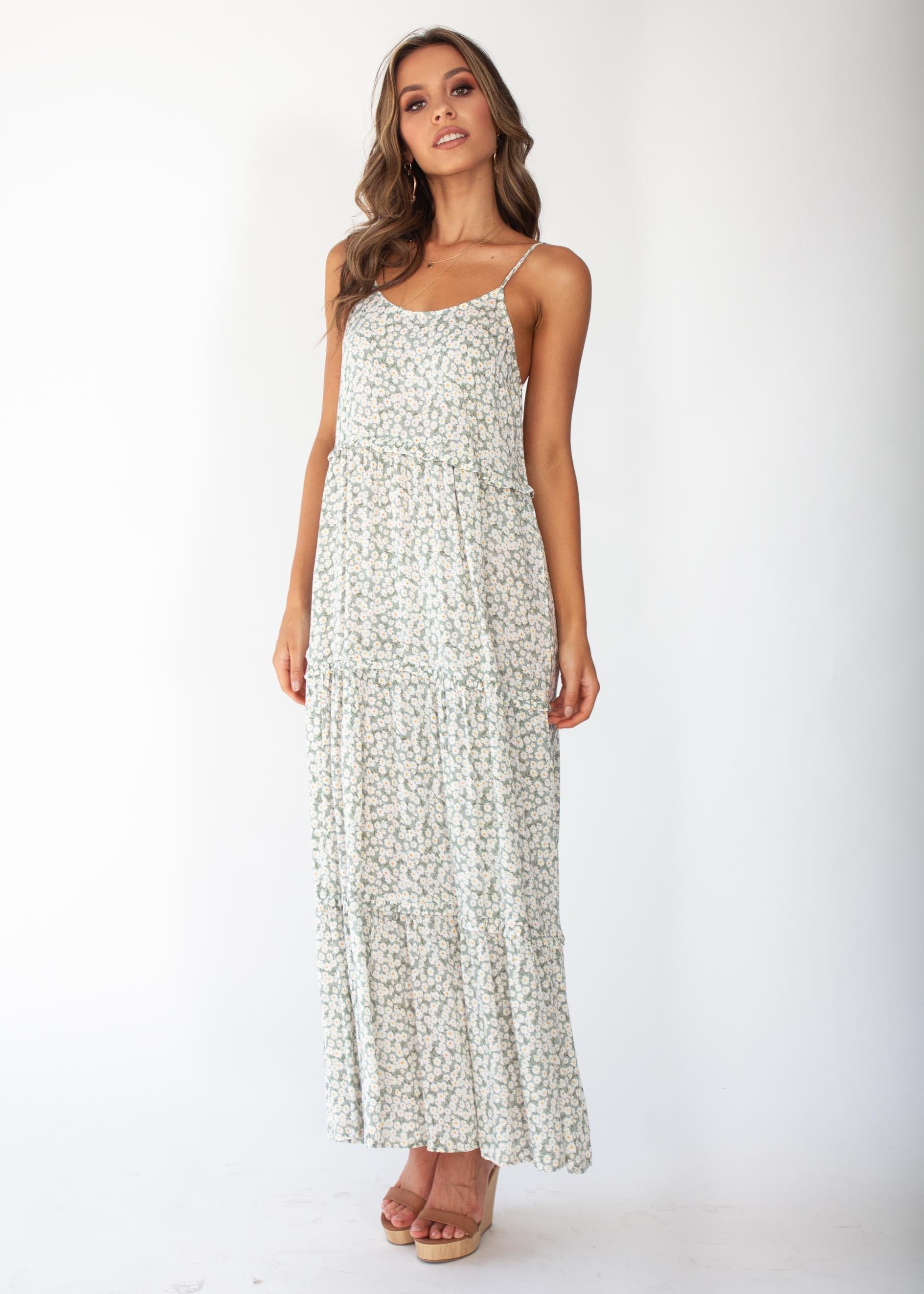Alani Maxi Dress - Sage Floral