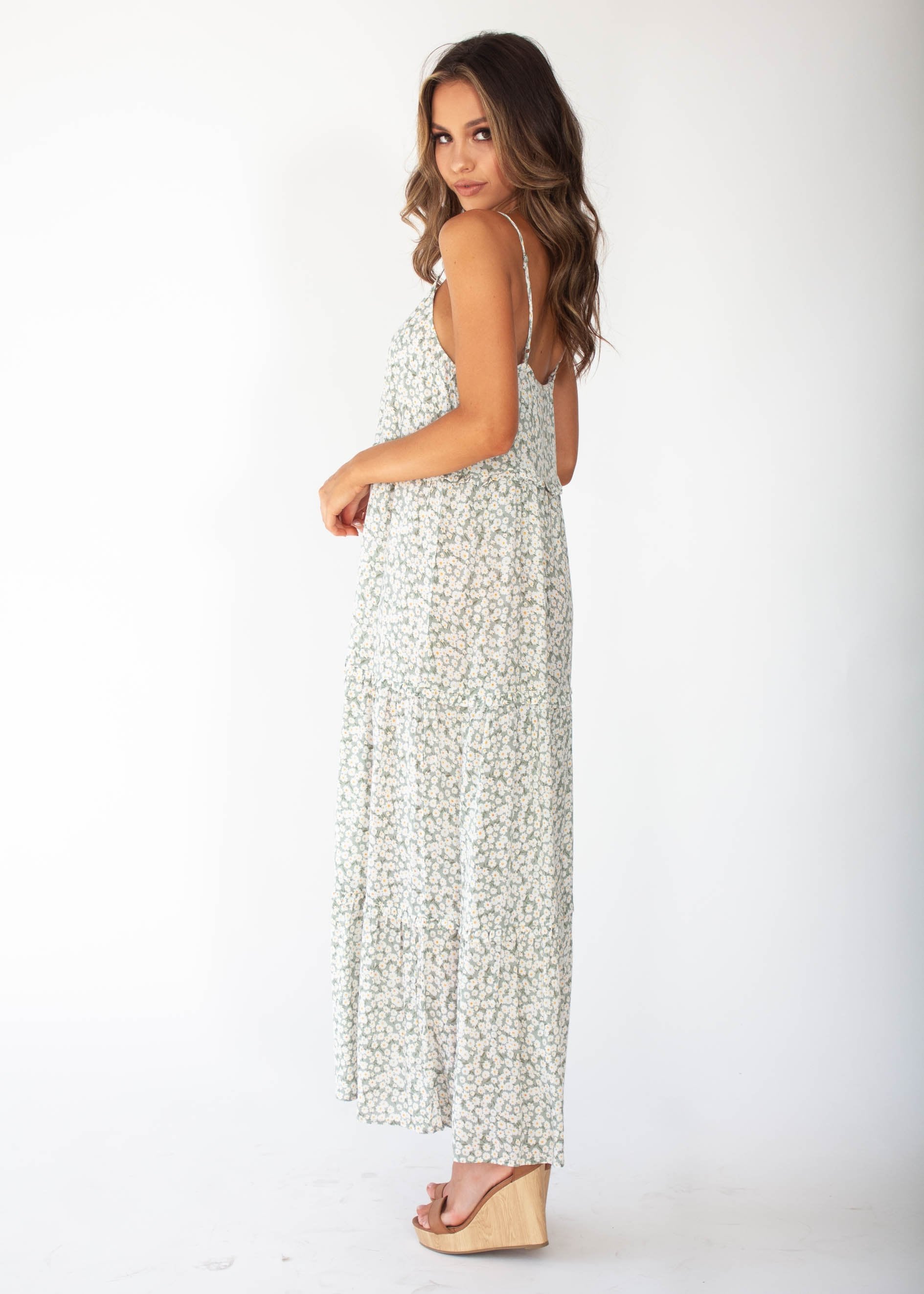 Alani Maxi Dress - Sage Floral