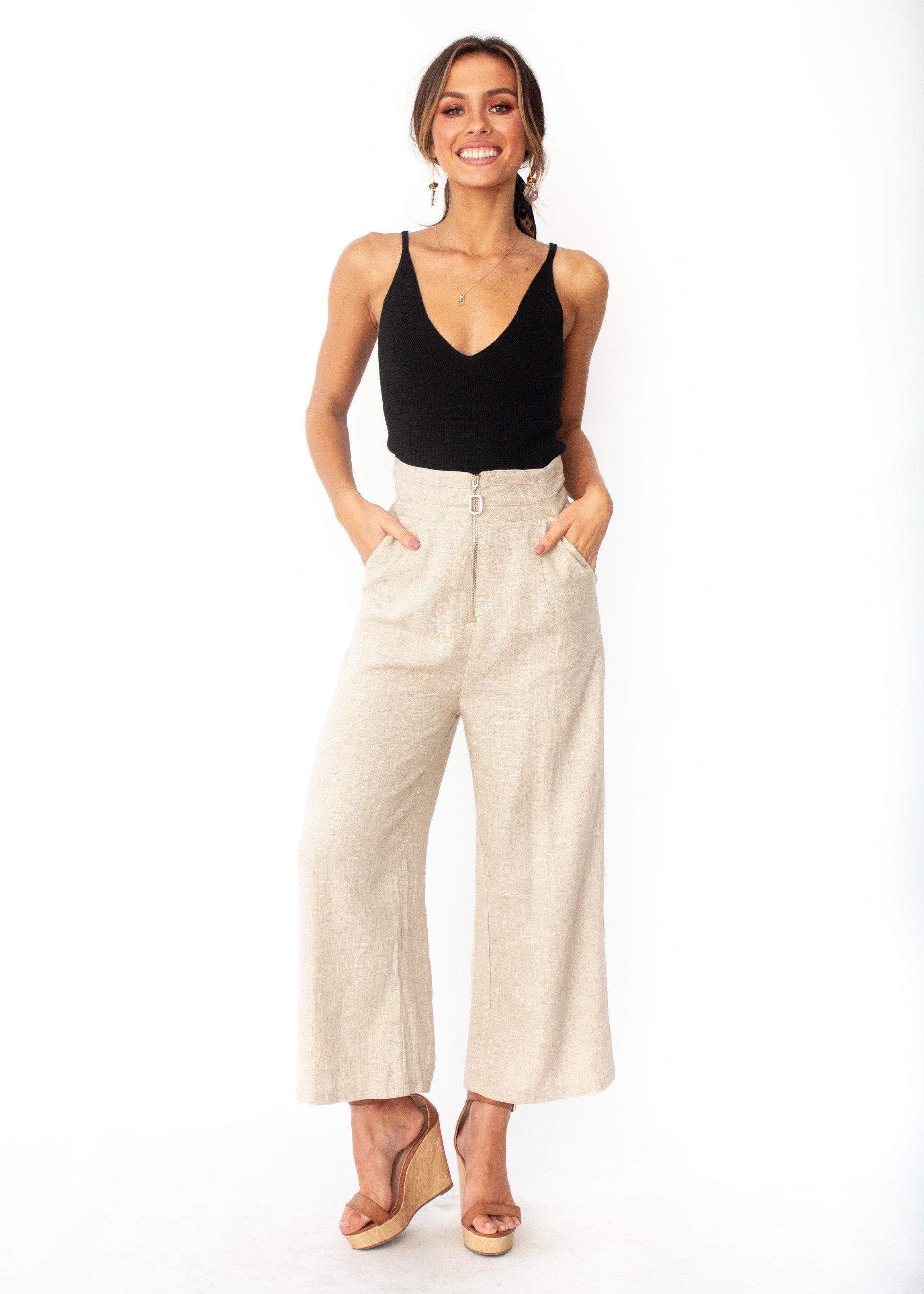Adelia Knit Cami - Black