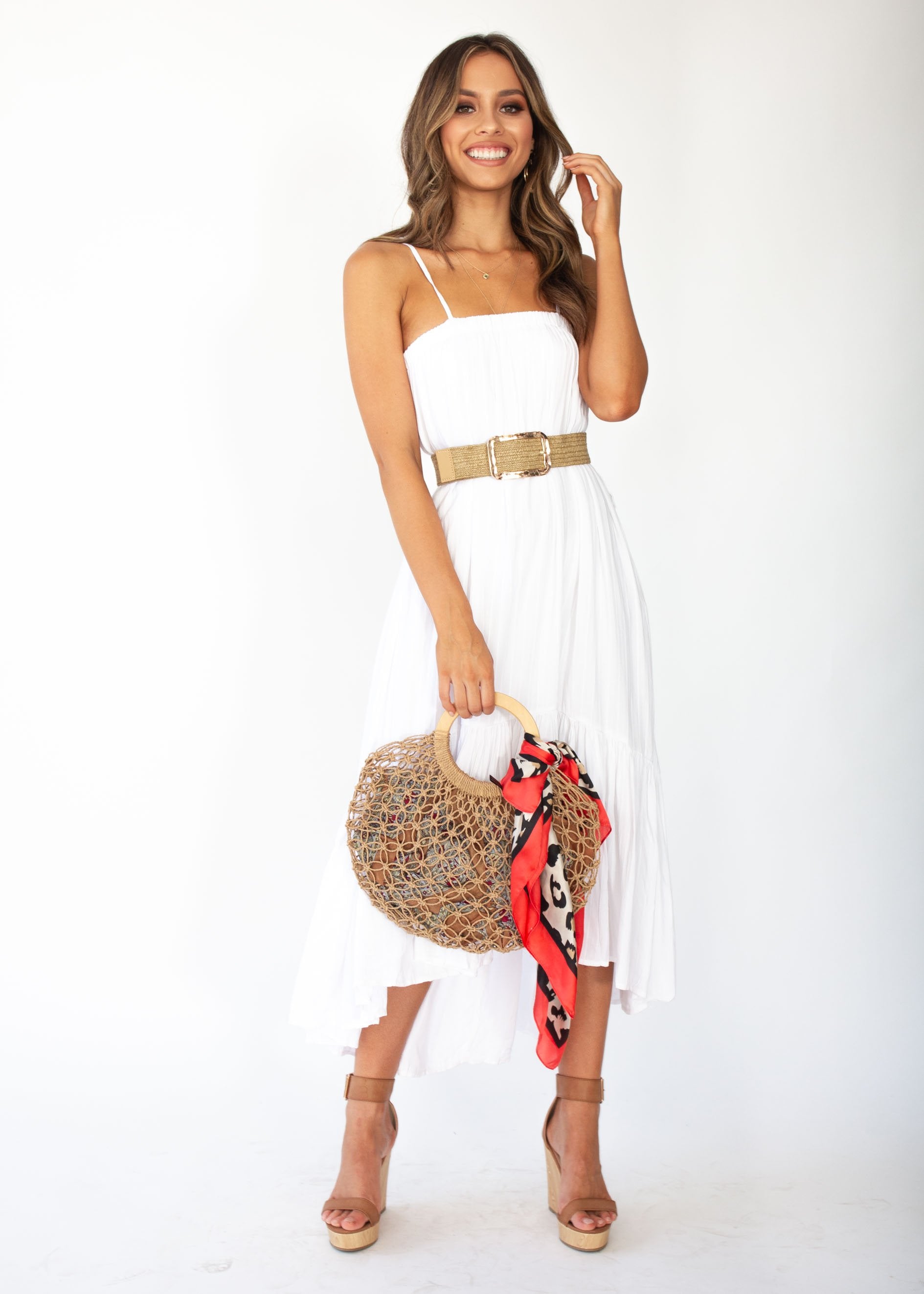 Pantigo Midi Dress - White