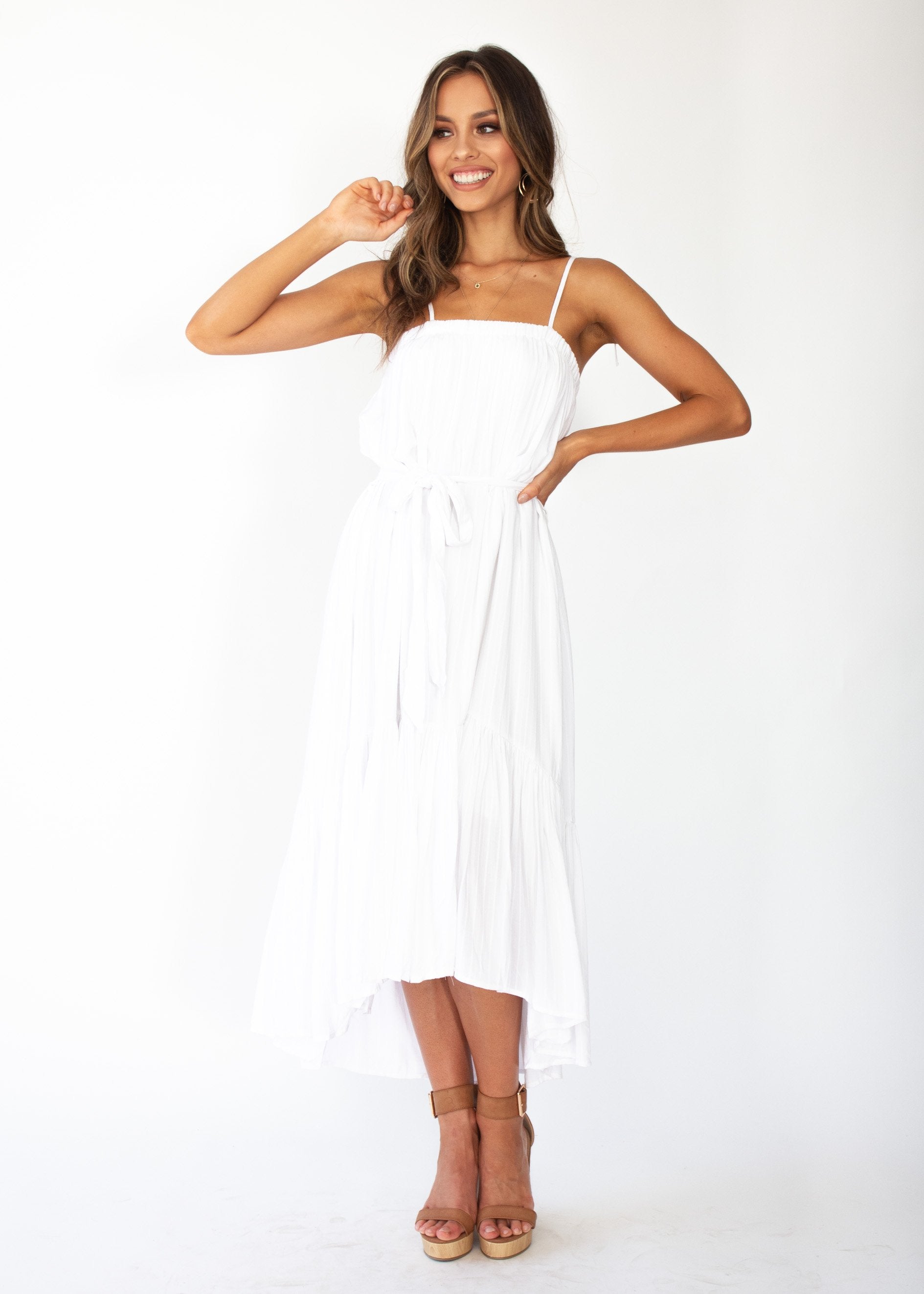 Pantigo Midi Dress - White