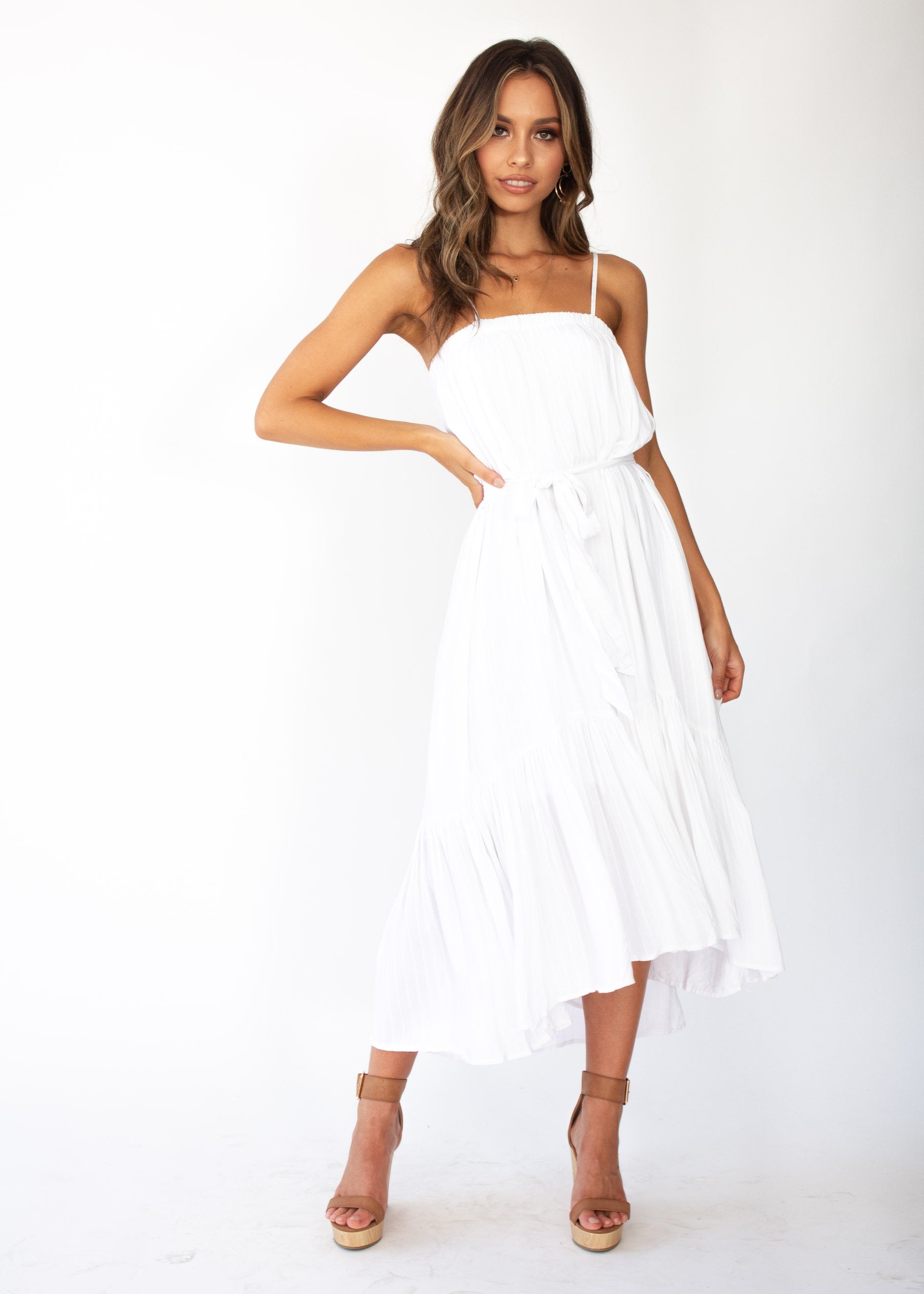 Pantigo Midi Dress - White