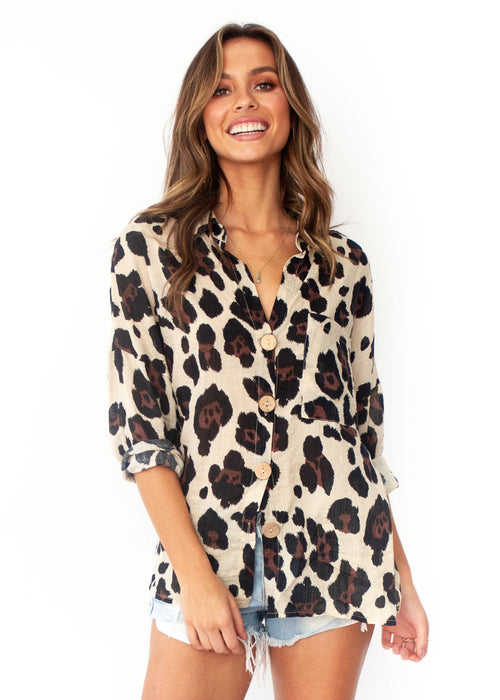 Women's Admirer Shirt - Leopard Print