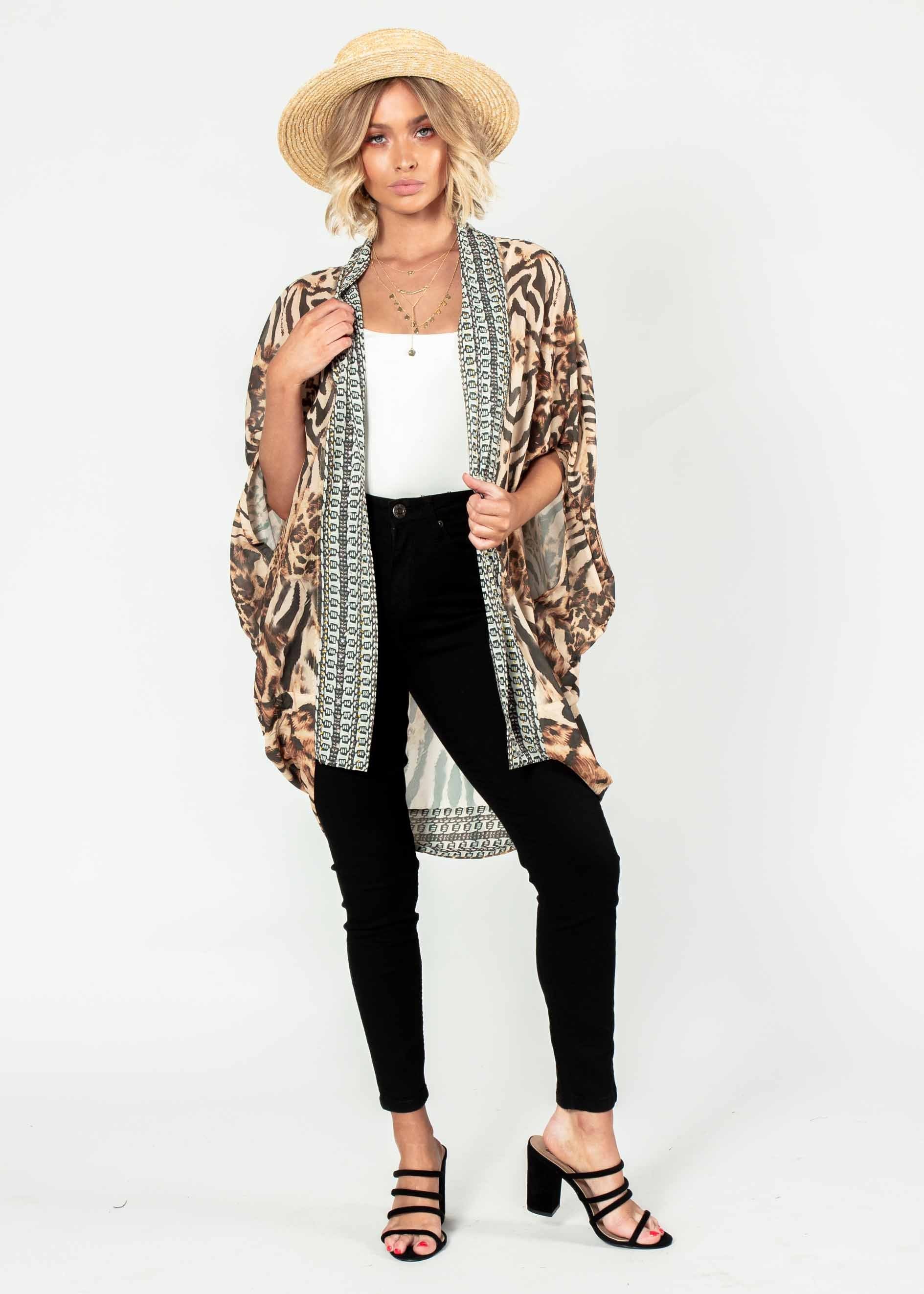Mallorca Chiffon Cape - Jaguar