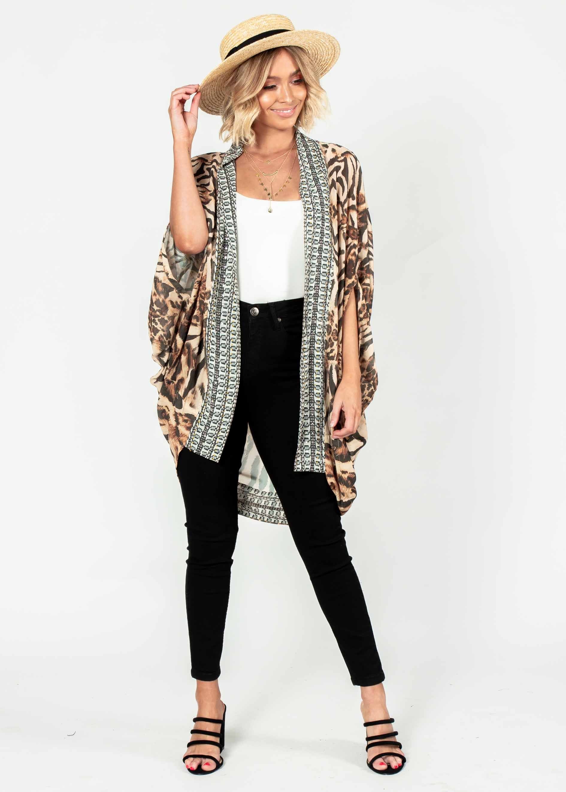 Mallorca Chiffon Cape - Jaguar