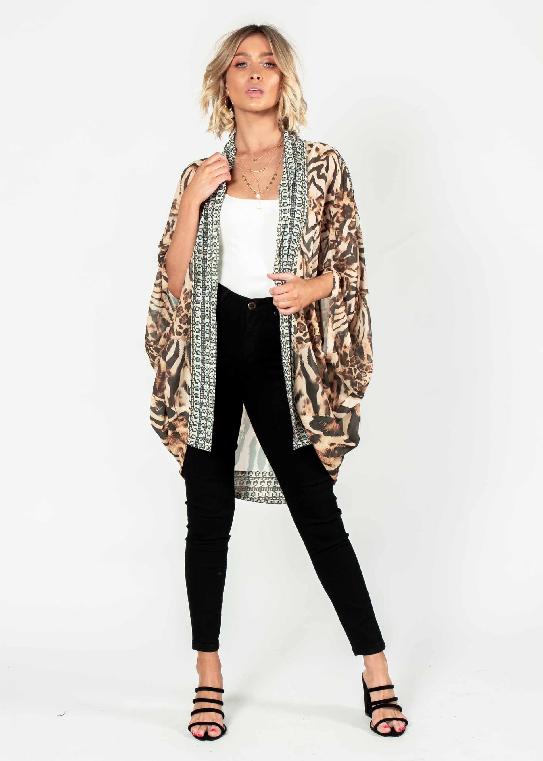 Mallorca Chiffon Cape - Jaguar