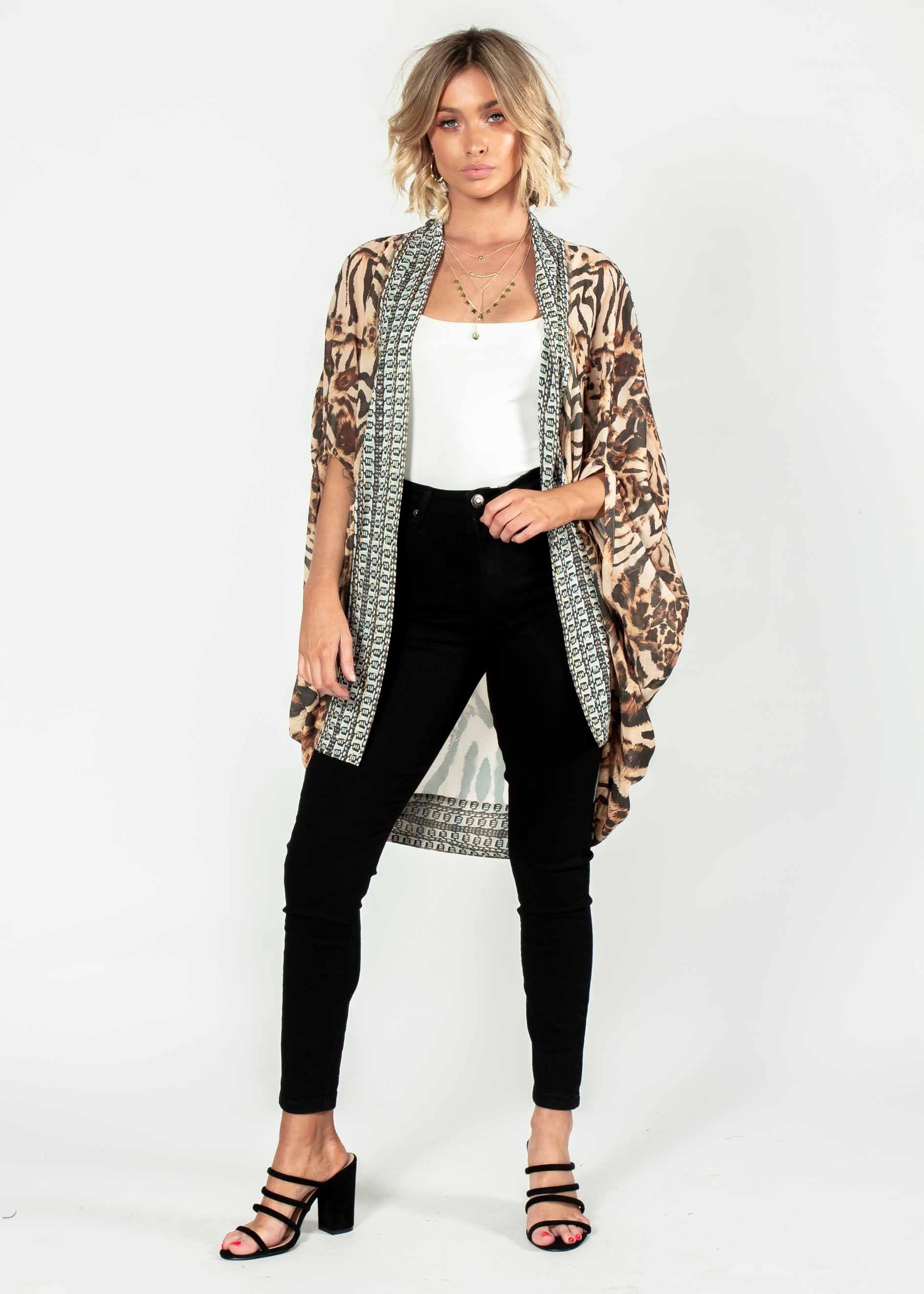 Mallorca Chiffon Cape - Jaguar