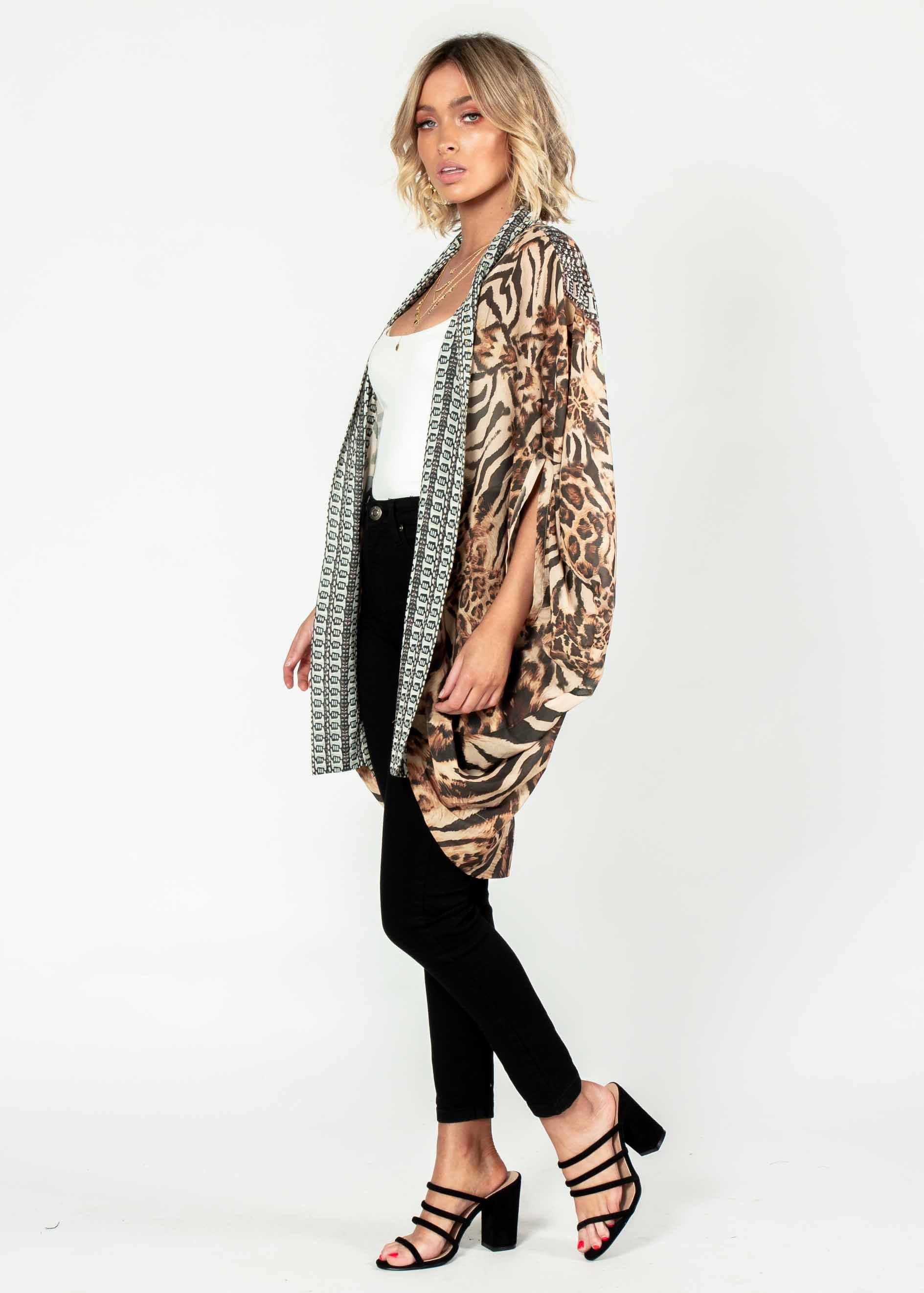 Mallorca Chiffon Cape - Jaguar