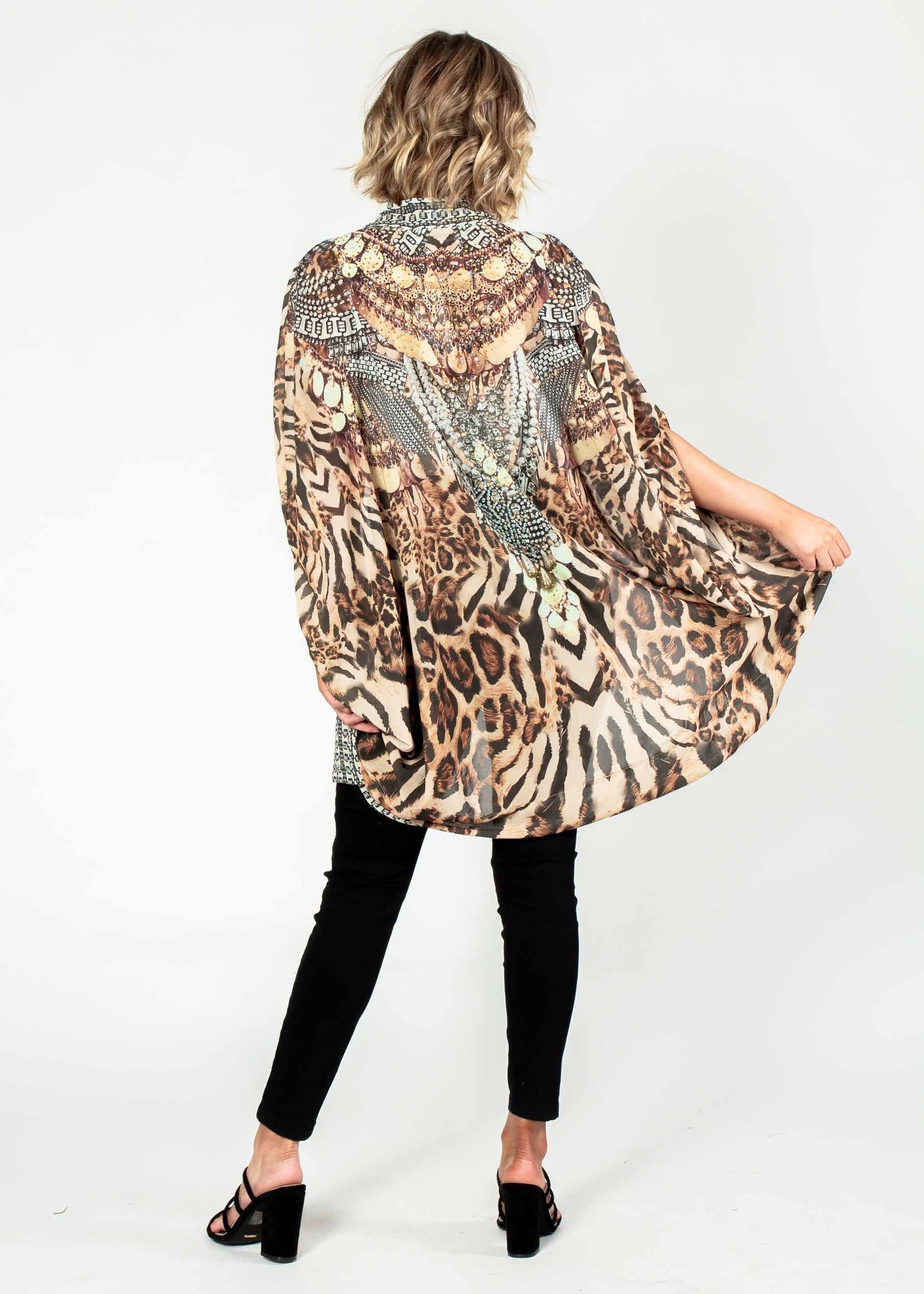 Mallorca Chiffon Cape - Jaguar