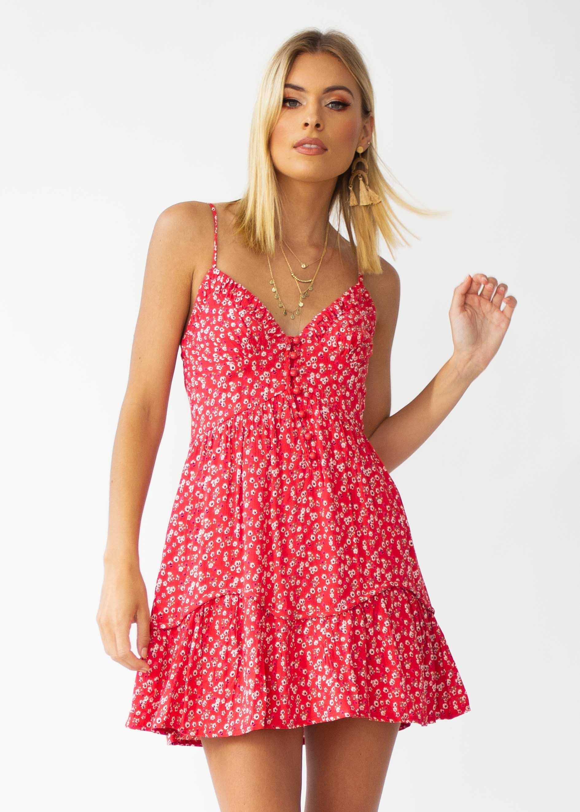 Adrea Dress - Watermelon Floral
