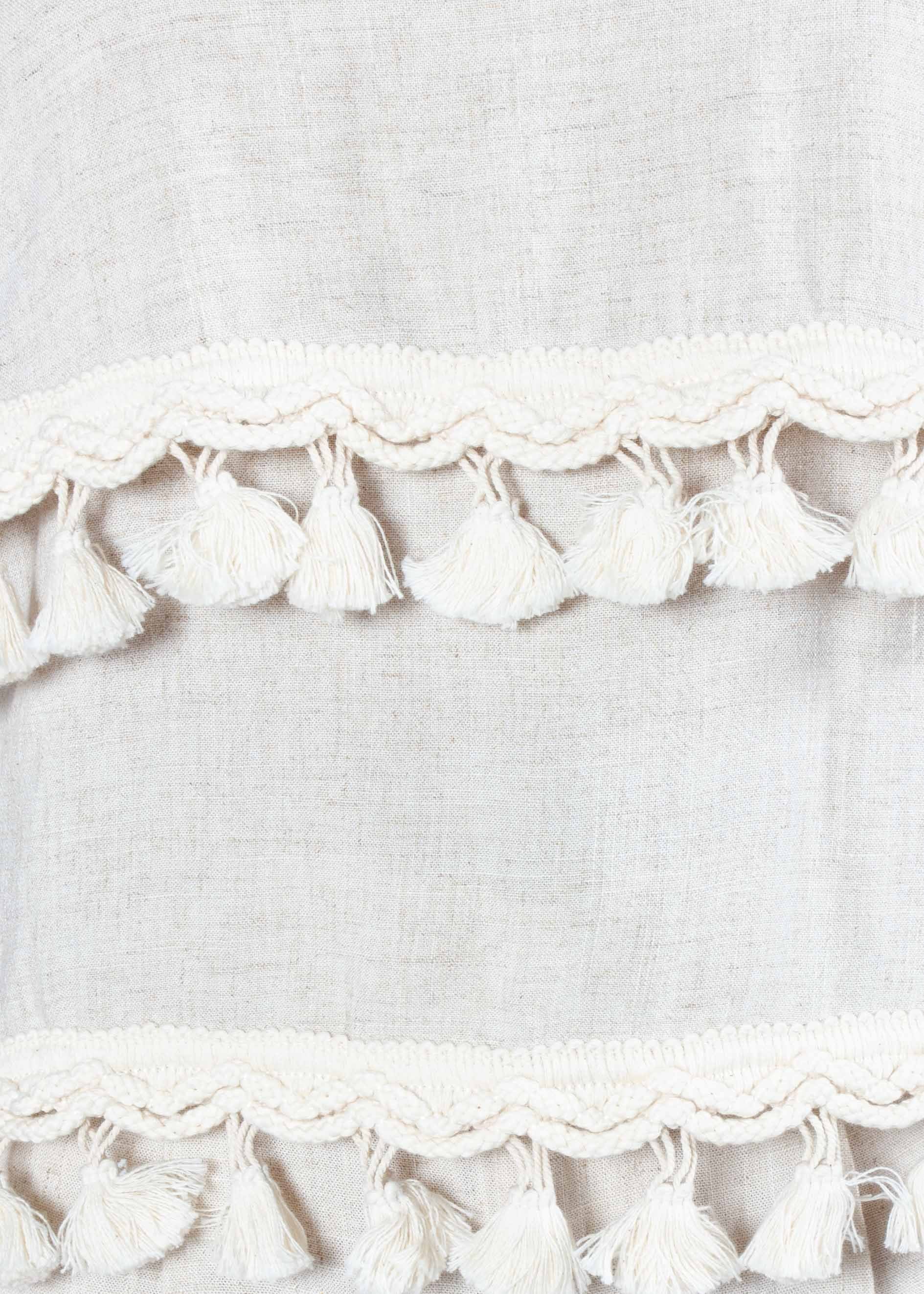 Bare Love Tassel Crop - Oatmeal