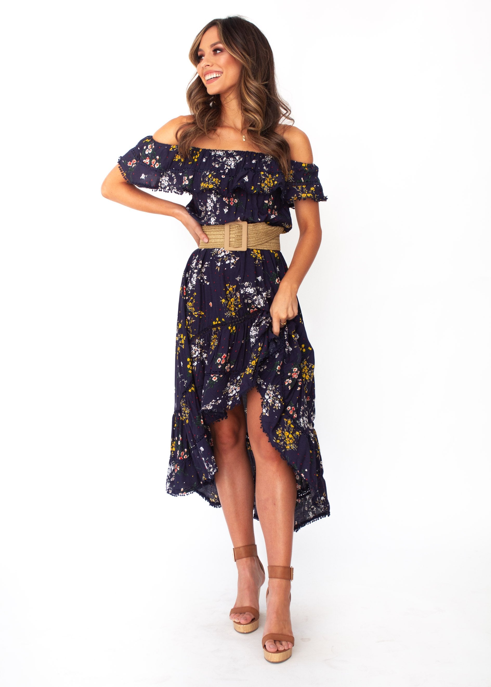 Romy Hi-Lo Midi Dress - Lila