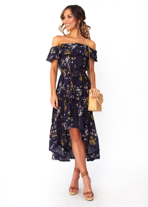 Romy Hi-Lo Midi Dress - Lila