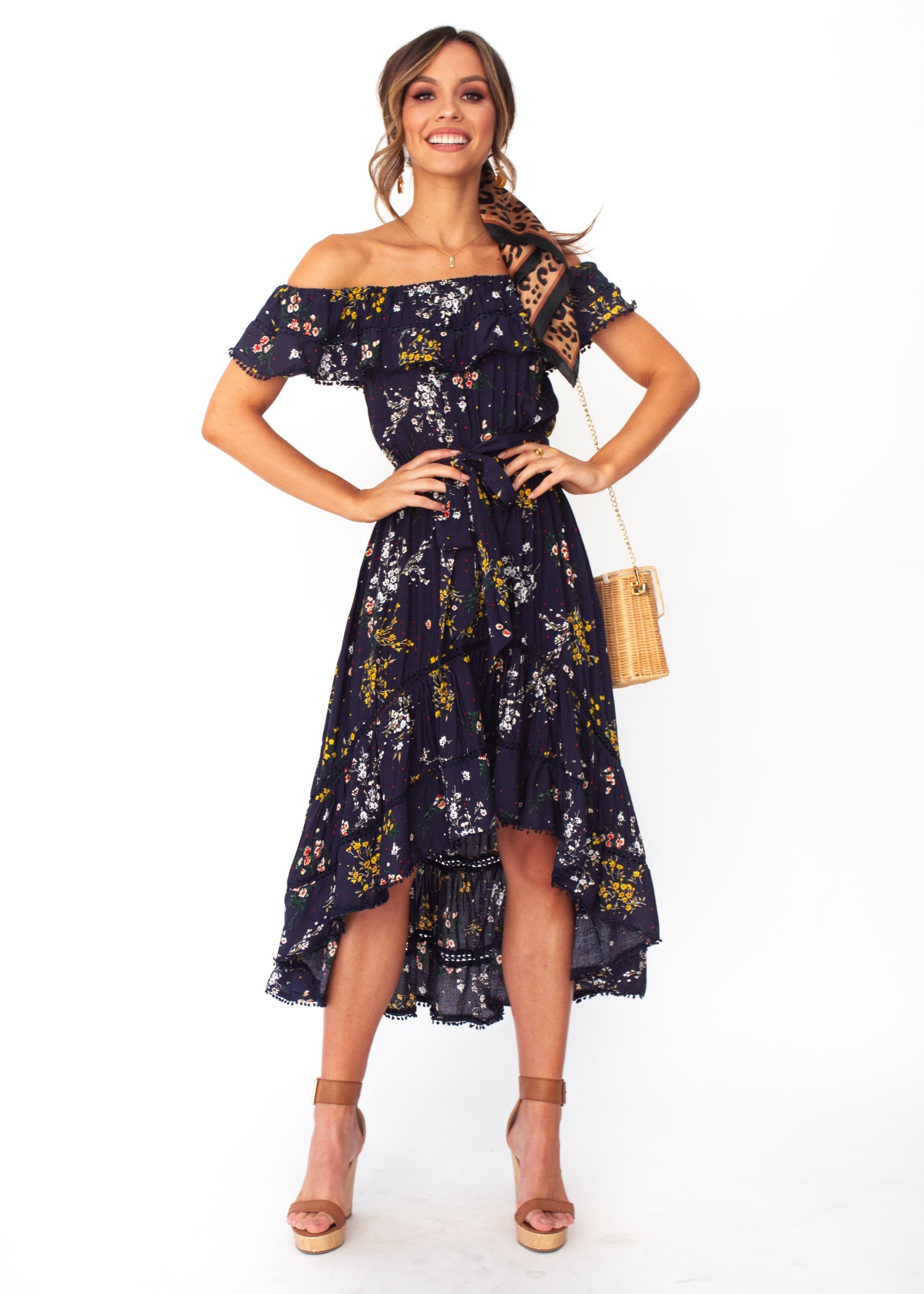 Romy Hi-Lo Midi Dress - Lila