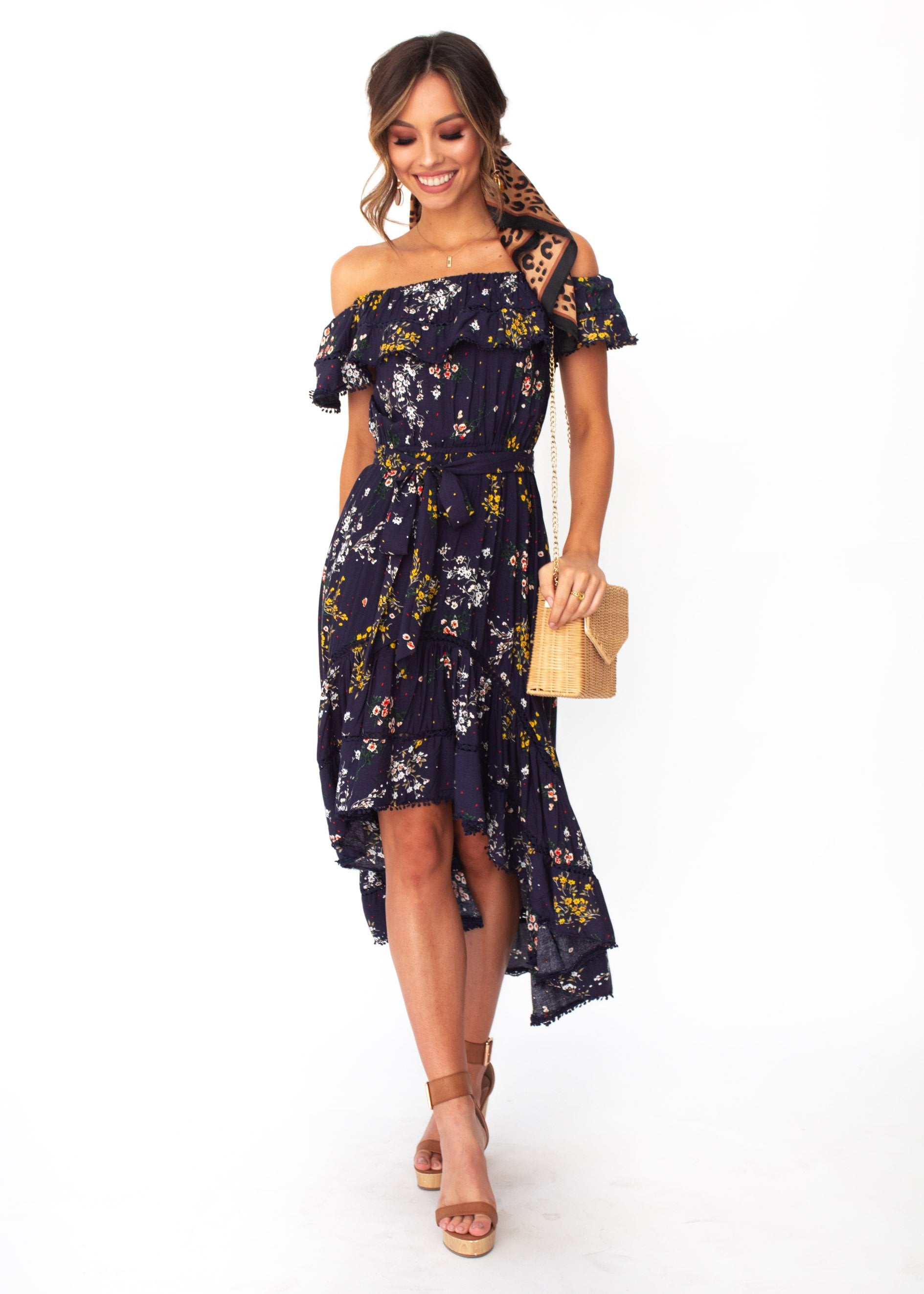 Romy Hi-Lo Midi Dress - Lila
