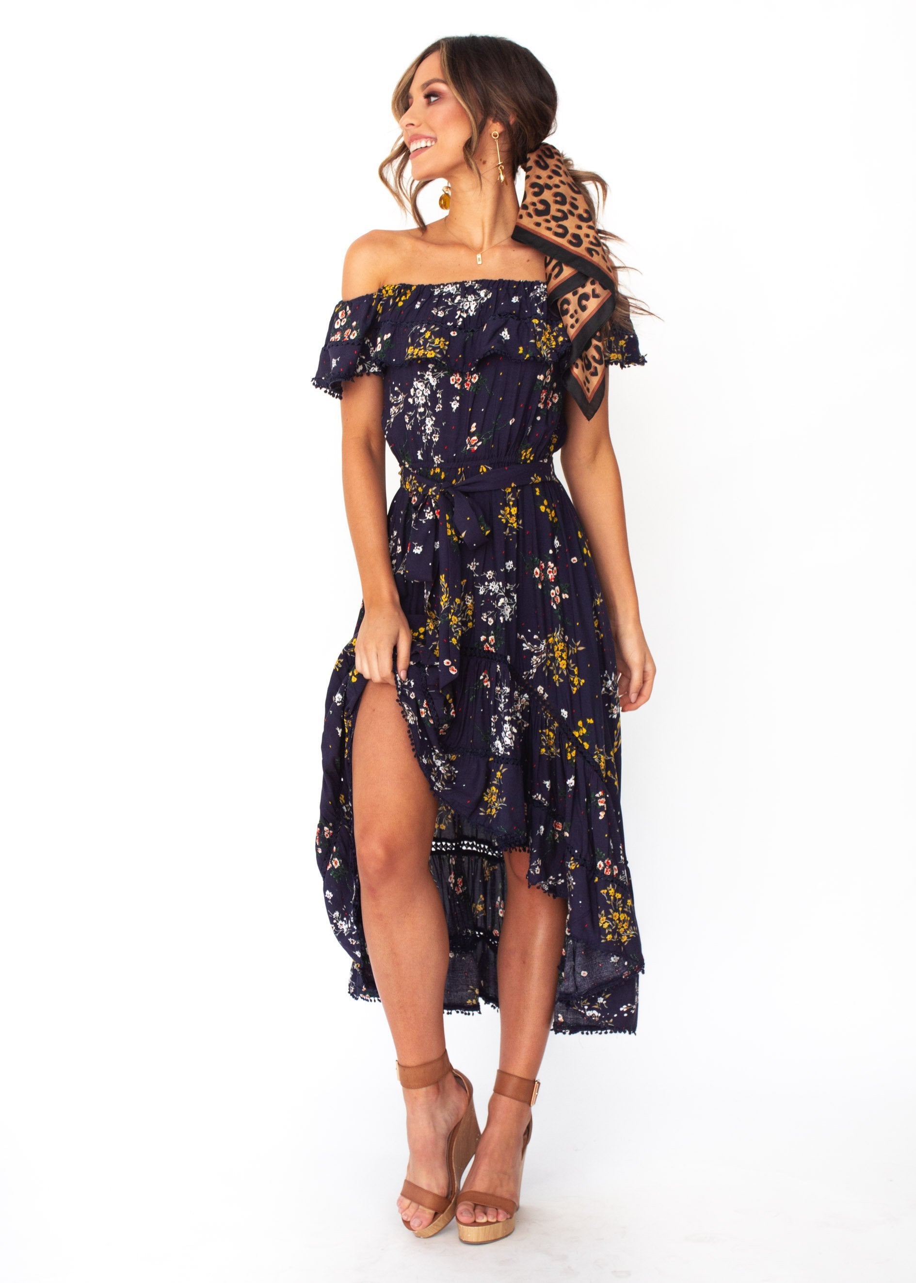 Romy Hi-Lo Midi Dress - Lila