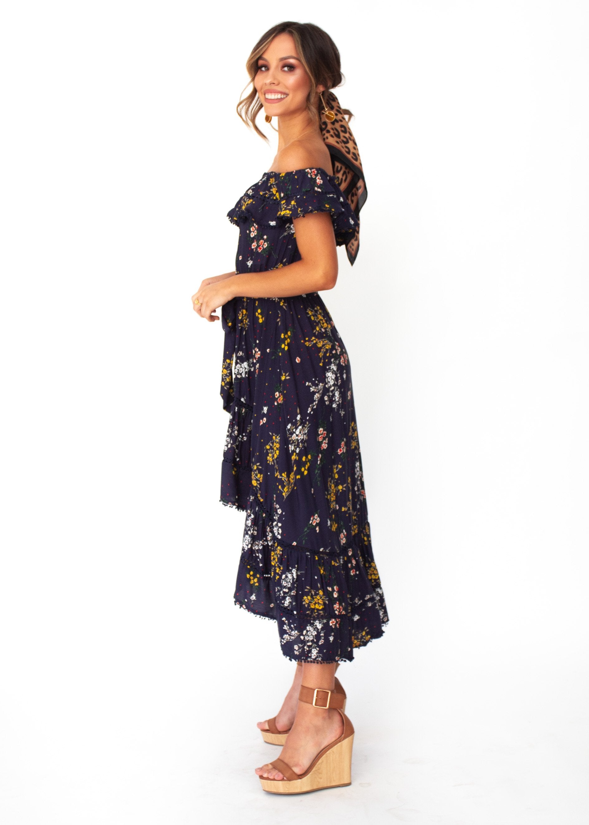 Romy Hi-Lo Midi Dress - Lila