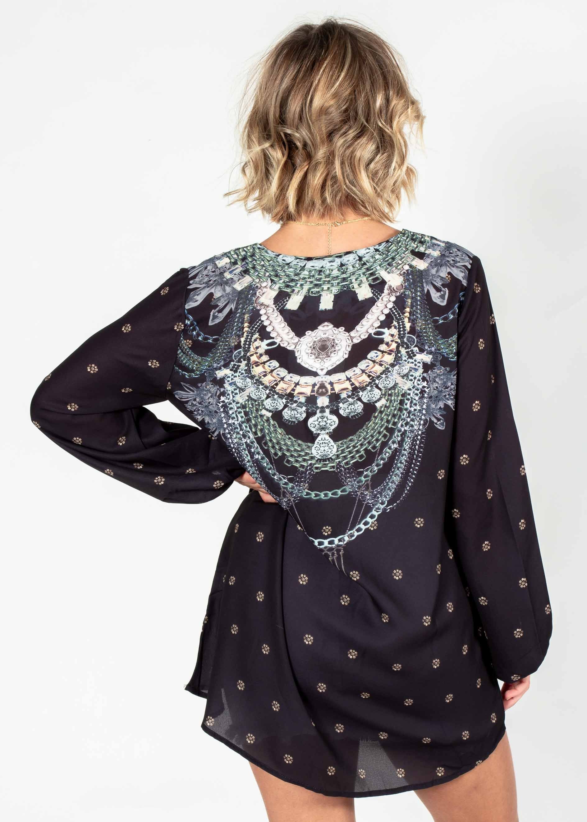 Monteverde Blouse - Black Jewel