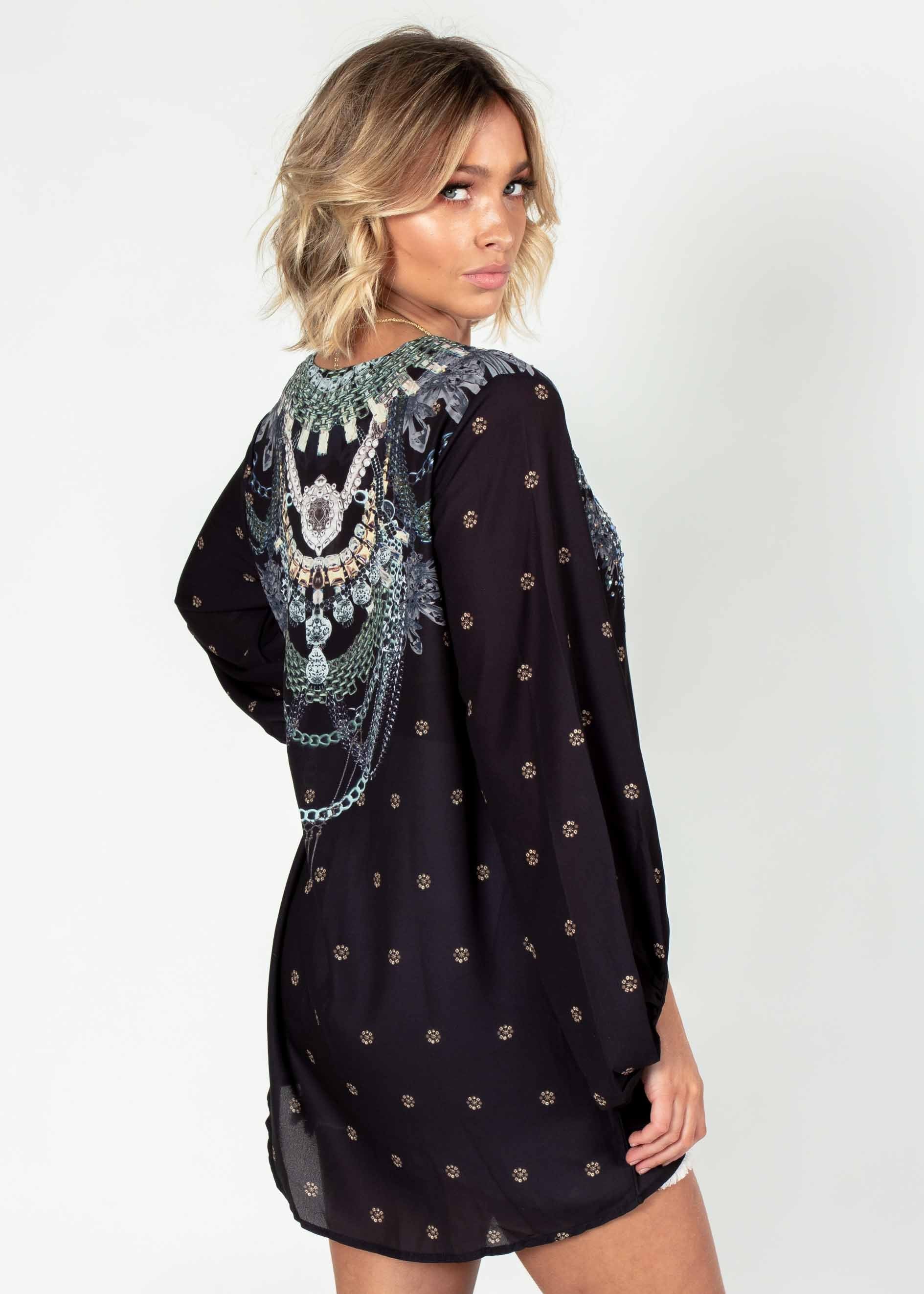 Monteverde Blouse - Black Jewel