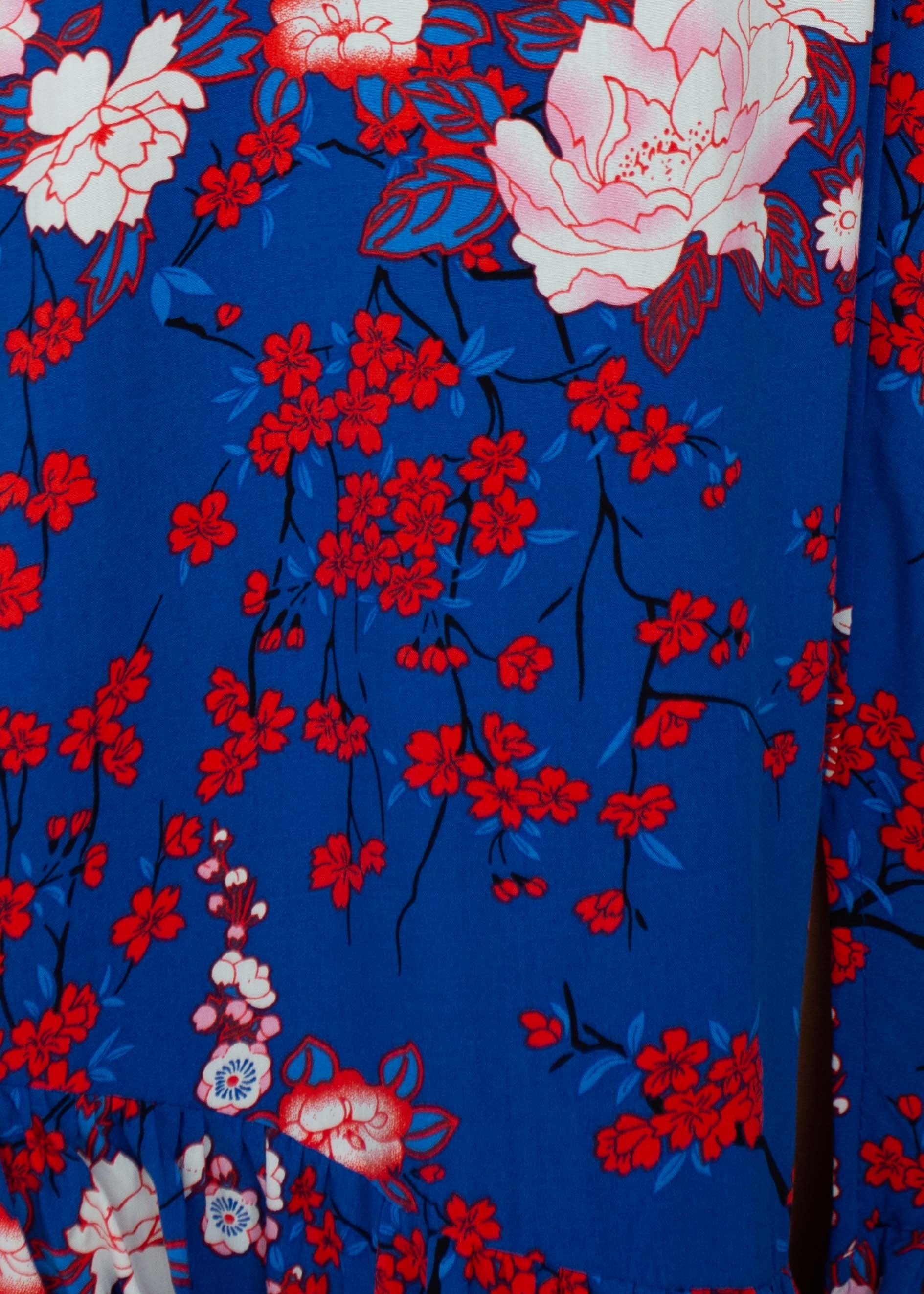 Bexley Strapless Maxi Dress - Blue Floral