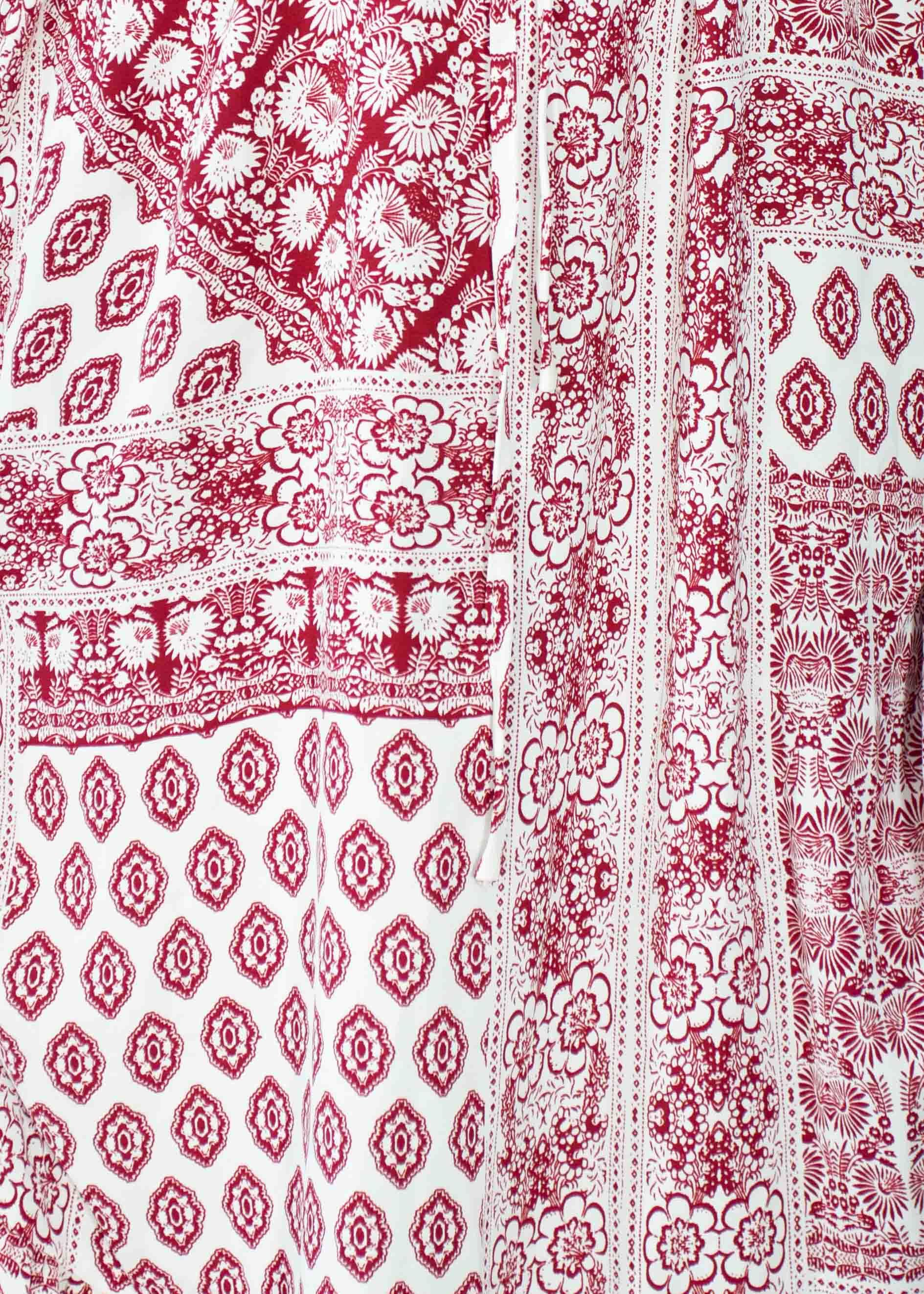 Santorini Maxi Dress - Maroon Paisley