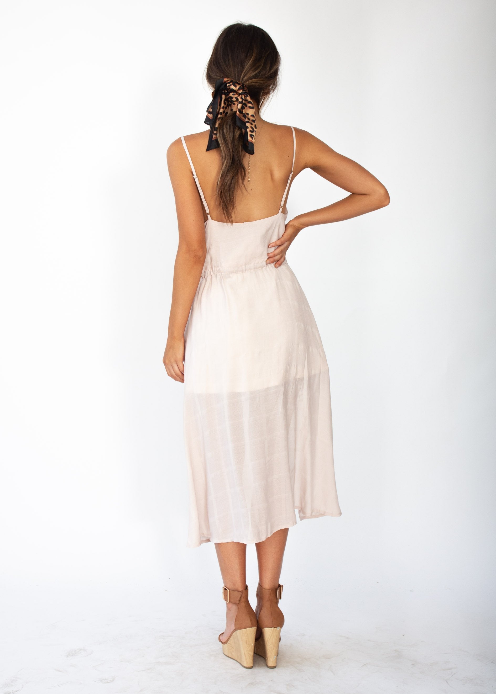 Fly Away Hi-Low Singlet Top - Blush