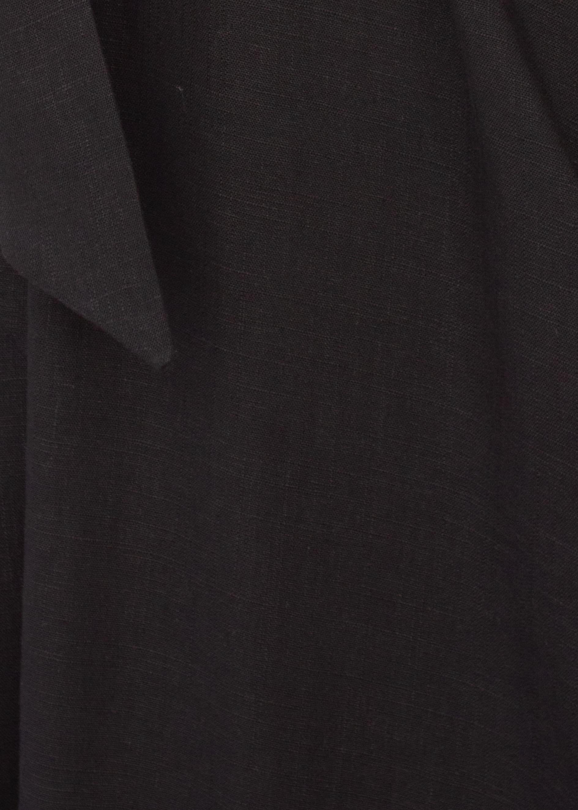 Bayside Linen Midi Dress - Black