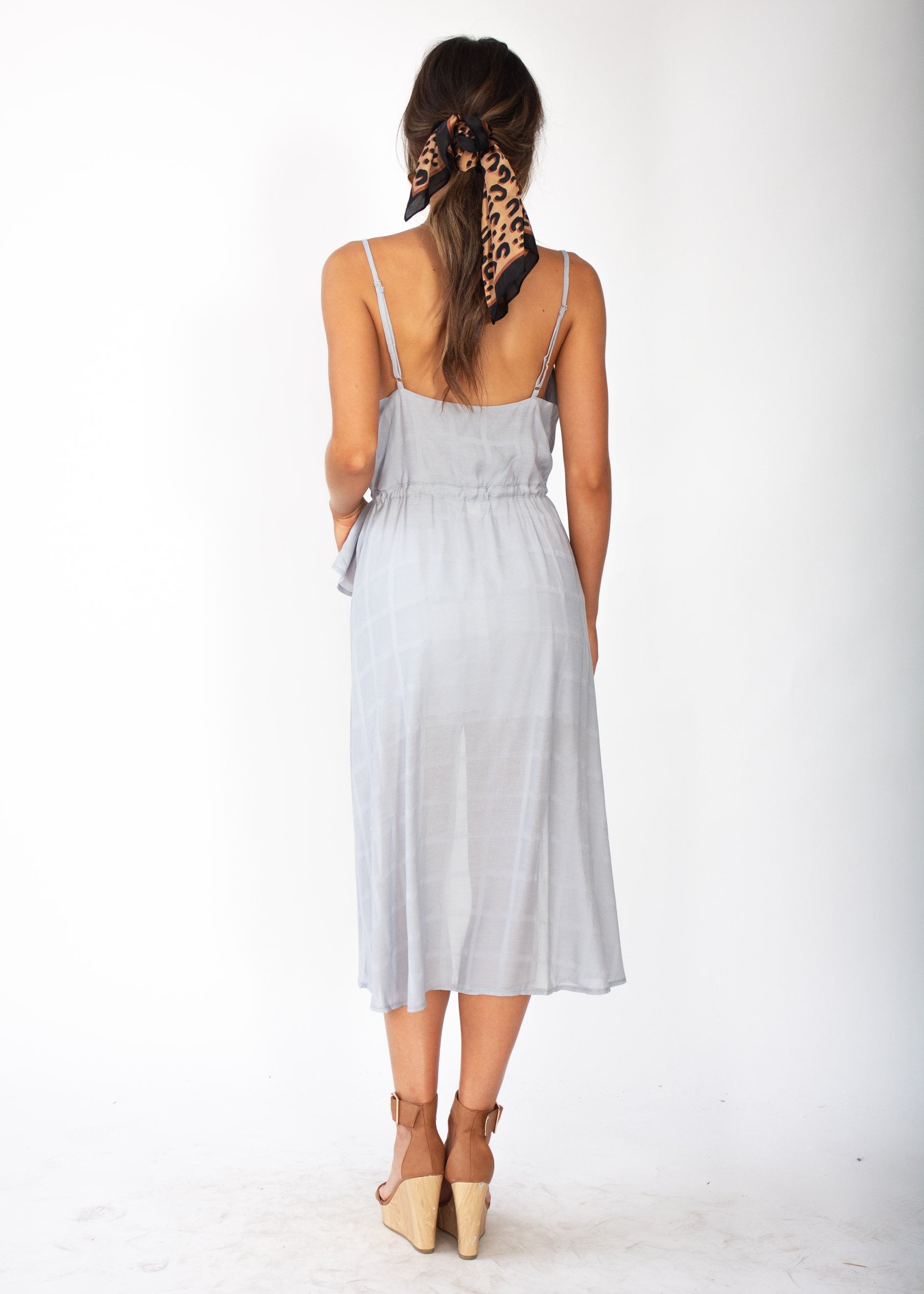 Fly Away Hi-Low Singlet Top - Grey