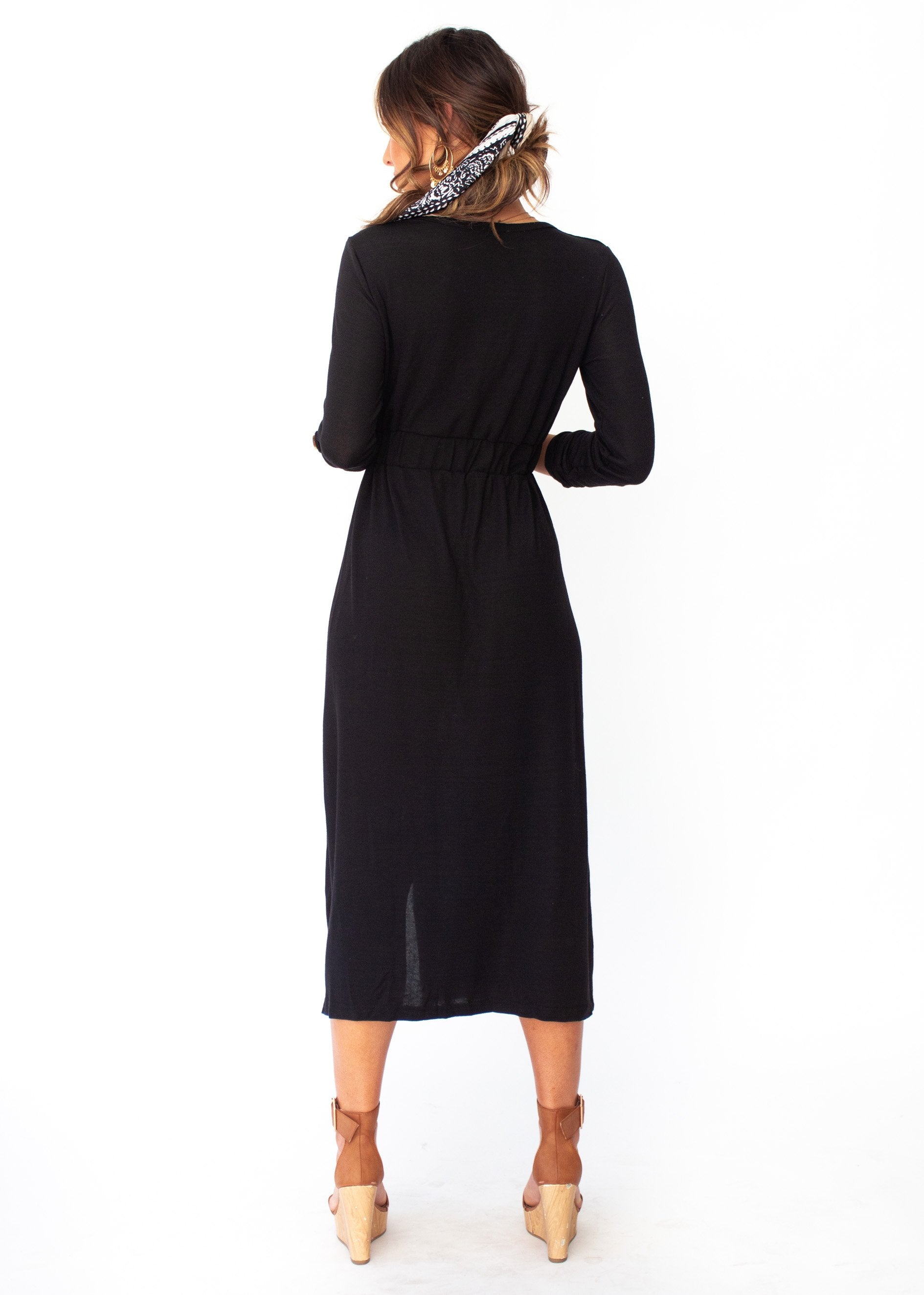 Love Ain't Easy Midi Dress - Black