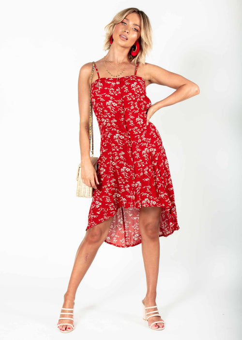 Sole Midi Dress - Rust Floral