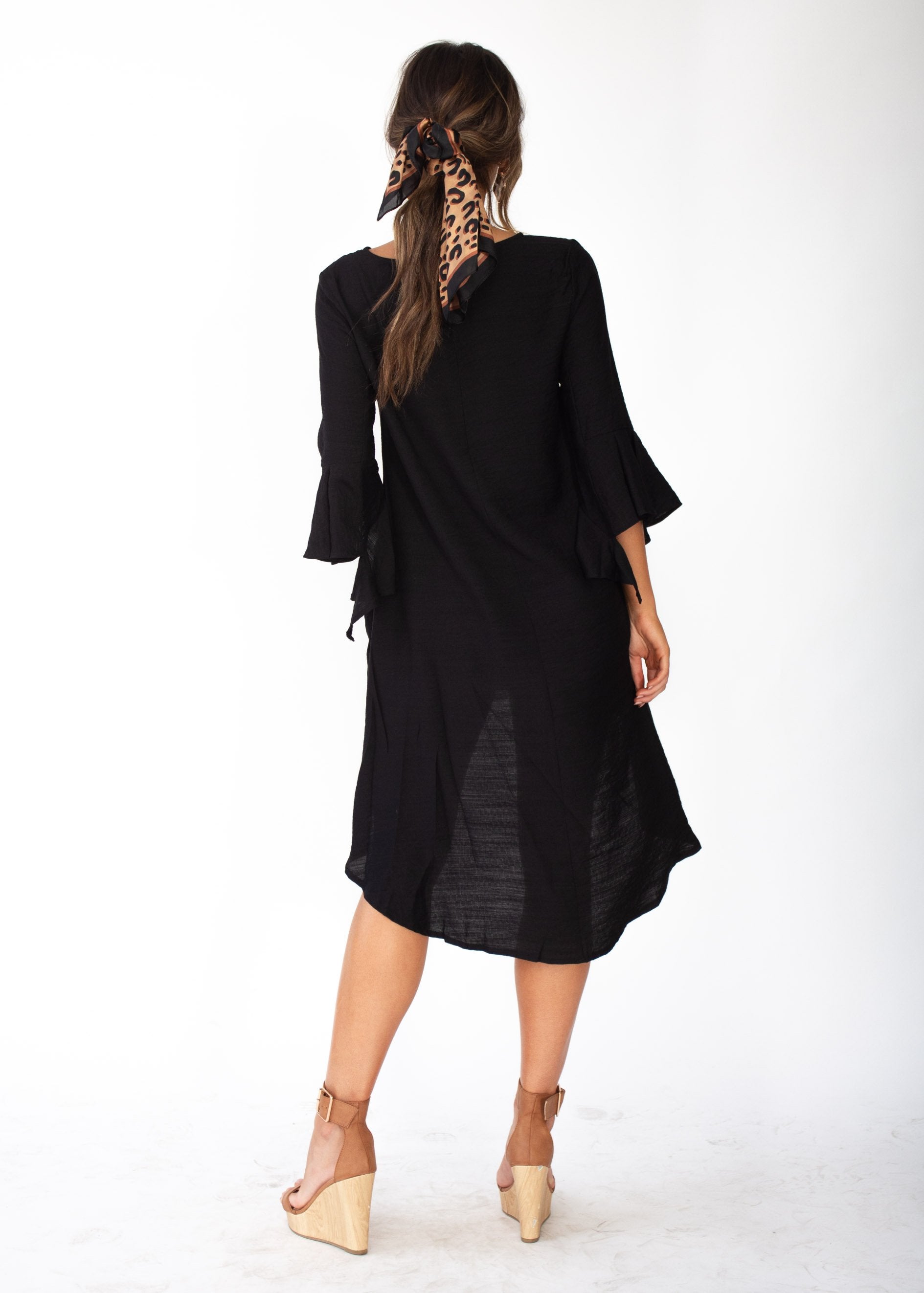 Satyana Hi-Lo Blouse - Black